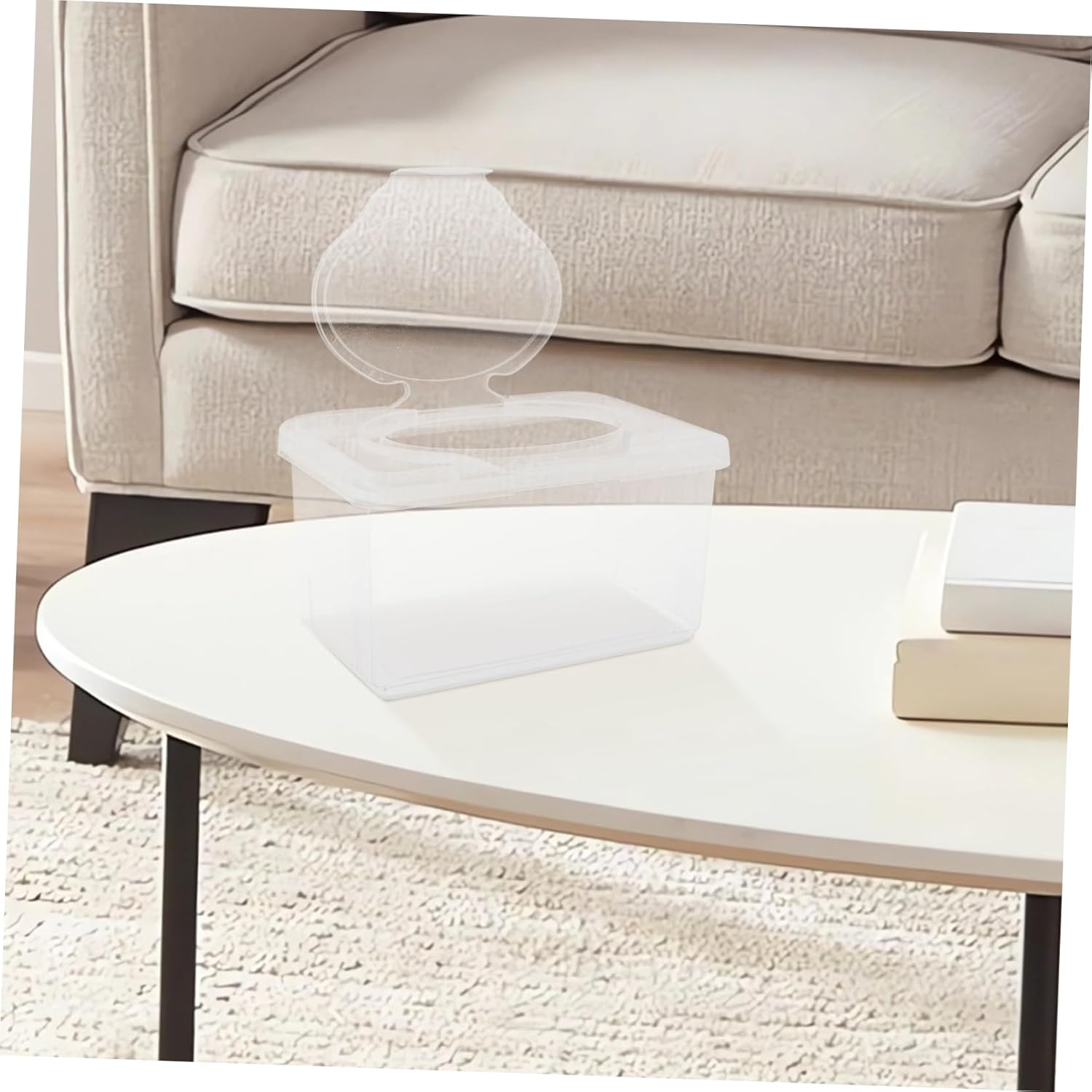 LABRIMP 2Pcs Wet Wipes Storage Box Flip- Tissue Dispenser Wipes Holder for Home Office Car image number 5