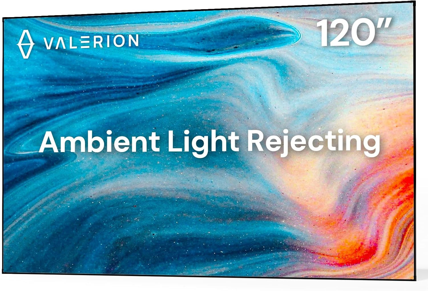 Valerion 120-Inch Fresnel ALR Projector Screen for Long Throw Projectors, 16:9 Fixed Frame, 1.8 Gain, 85% Ambient Light Rejection, De-Speckle Technology, Home Cinema, Gaming & Professional Use