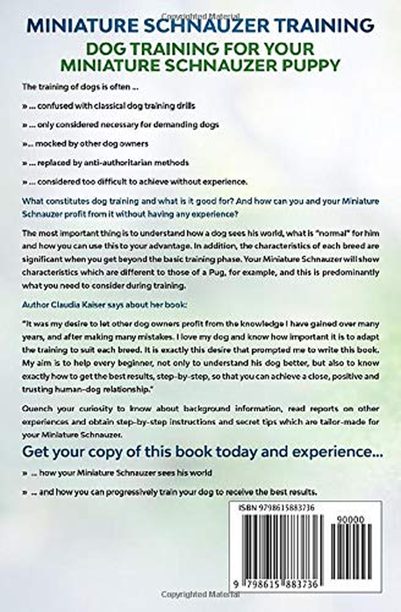 Miniature Schnauzer Training: Dog Training for Your Miniature Schnauzer Puppy