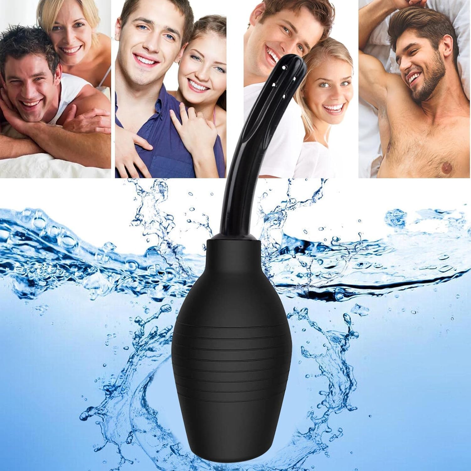 Douche Enema Bulb Vaginal Douche Enema Cleaner for Women&rsquo;S or Man&rsquo;S Health -For Water or Coffee Colon Cleansing, Detox and Constipation (Black, 10.4 Ounce) image number 2