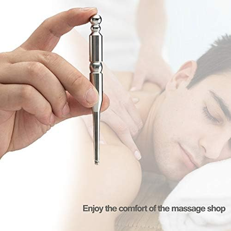 Stainless Steel Manual Acupressure Pen-Trigger Point Massage Tool-Reflexology Pressure Point Massager Tool for Relaxing Deep Tissue (S) image number 4