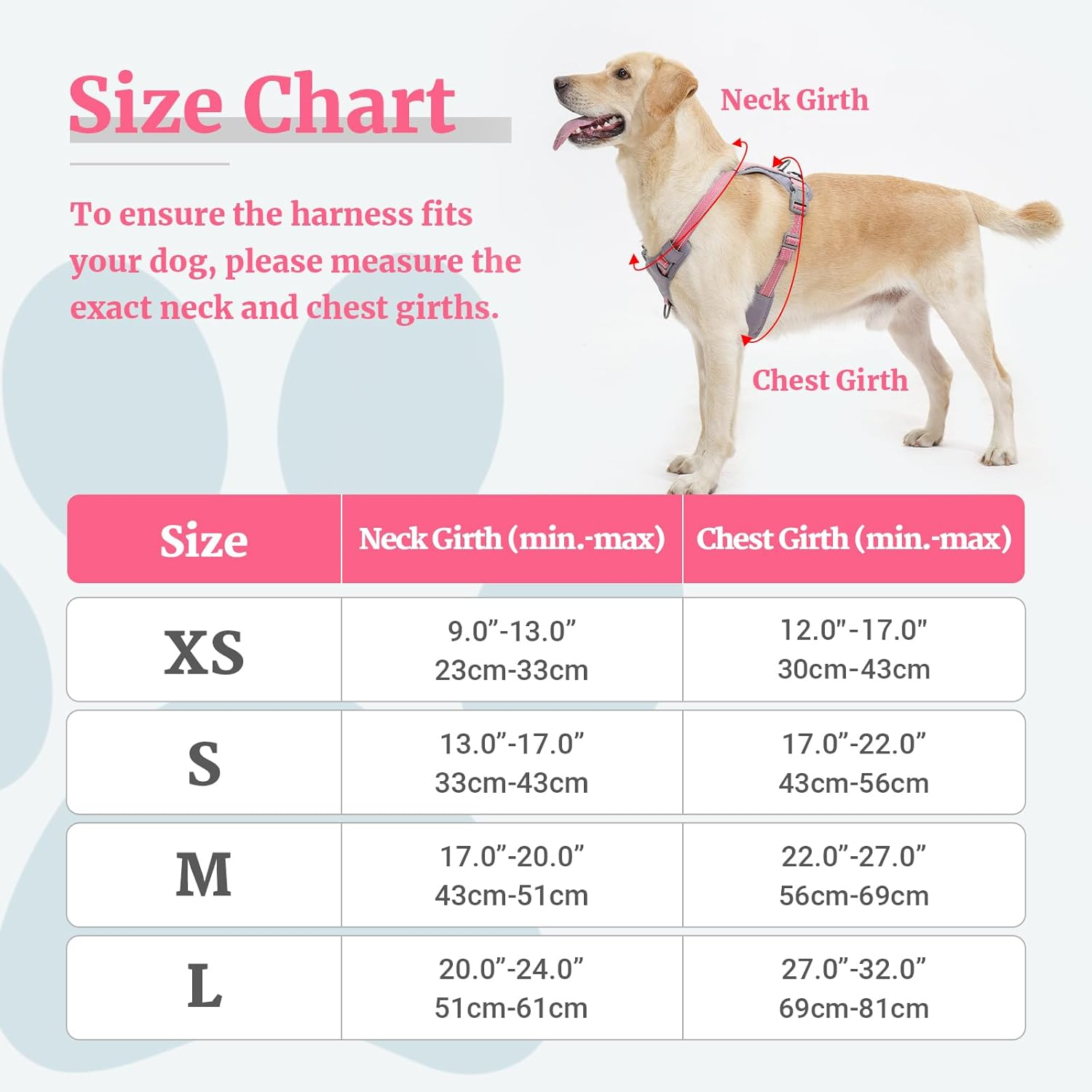 Huntboo No-Pull Dog Harness, Fully Reflective Vest with 2 Leash Clips, No-Choke, Adjustable, Breathable & Durable for Small, Medium & Large Dogs Walking, Training, Running (Light Pink, L) image number 5