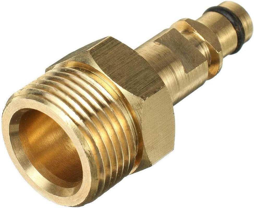 High Pressure Washer Adapter, High Pressure Hose Attachment, Hose Adapter Quick Connect, Brass M22 Washer Gun Hose Pipe Convert Tool Hoses Accessories (M22 14MM Fitting Hose Connector)