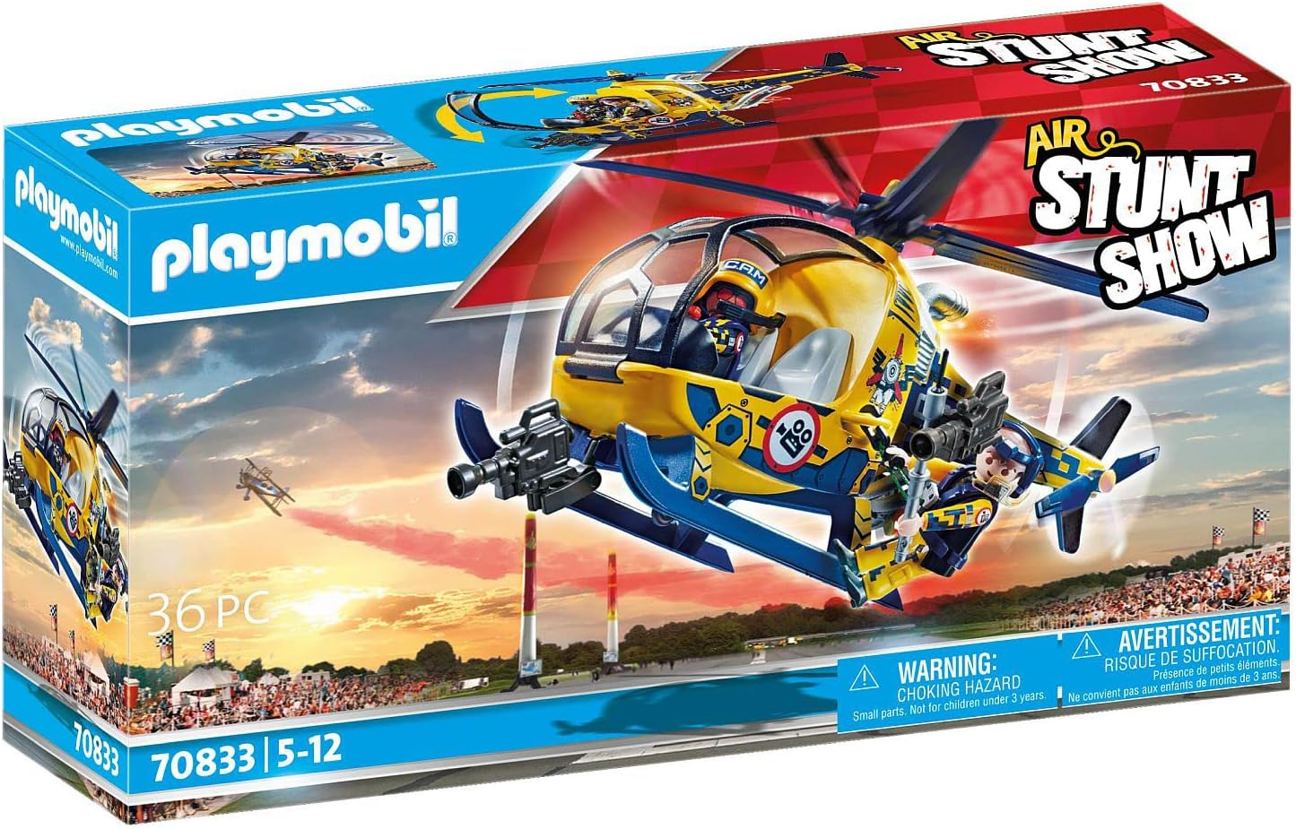 Playmobil - Air Stunt Show, Helicopter with Film Crew image number 3