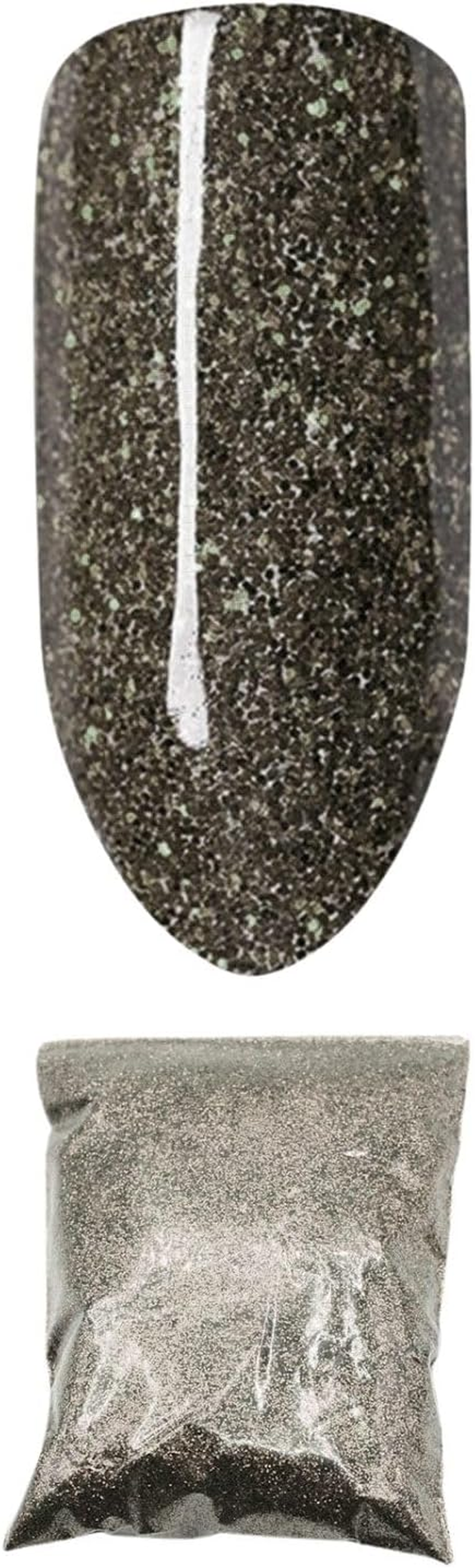 Leona Co 50G Ultra Fine Holographic and Iridescent Glitter, Extra Fine Resin Glitter Powder, Craft Glitter for Resin Tumblers Art Crafts Making, Cosmetic Glitter for Nail Body Eye Face Hair Makeup (Light Green)
