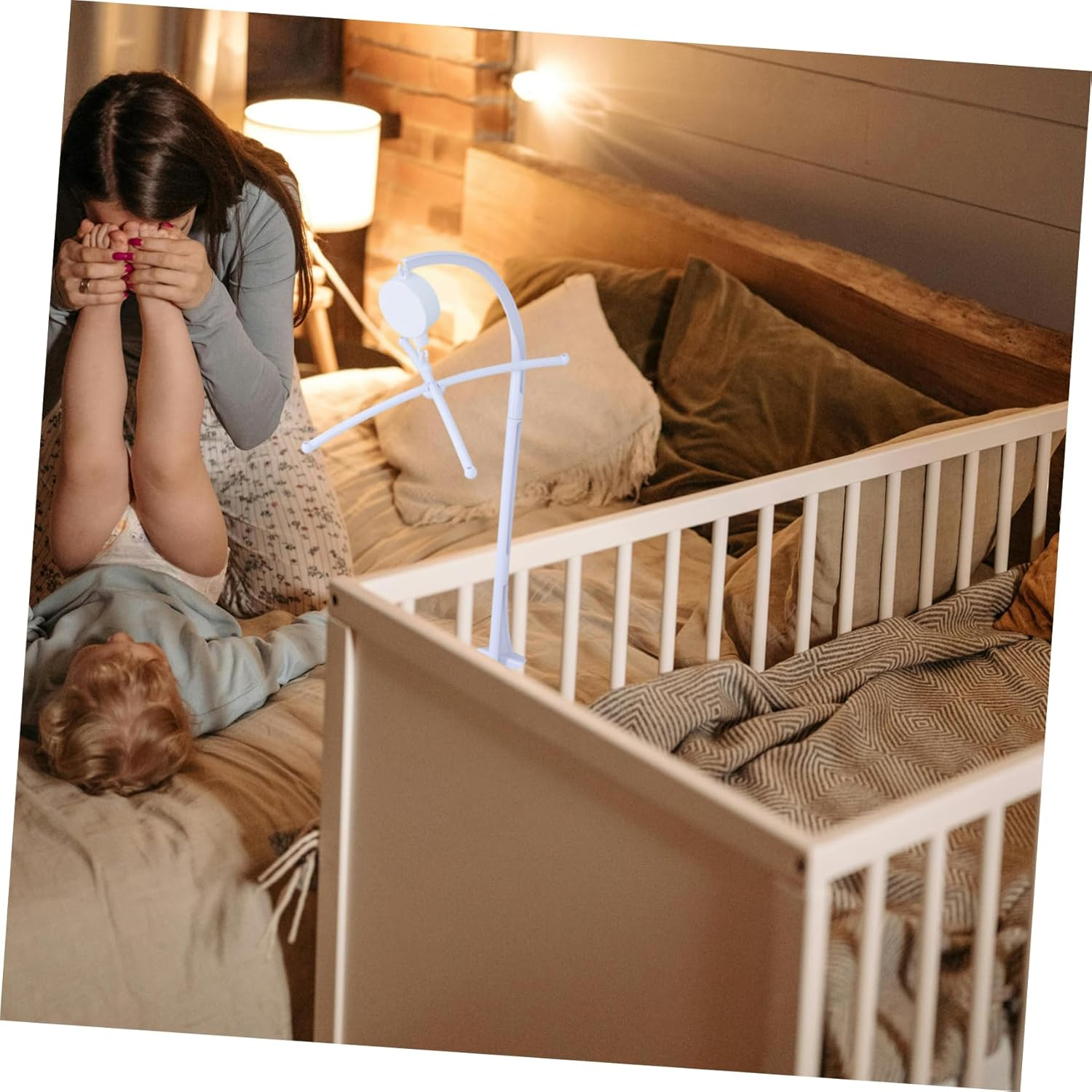 Bestonzon Adjustable Crib Mobile Stand with Clamp Bed Bell Holder for Sensory Stimulation and Easy Setup Secure Stable Nursery Mobile Hanger for Boys Girls image number 4