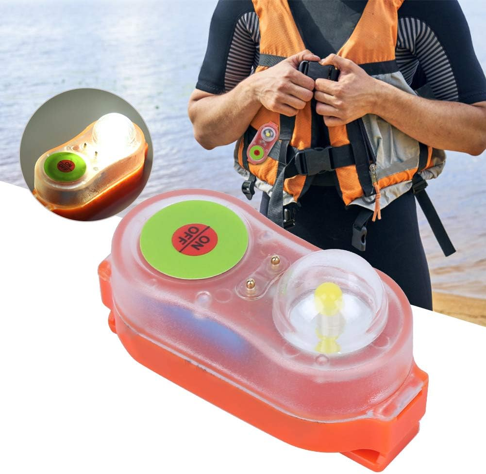 Life Jacket Light, Seawater Self Lighting Jackets Lights High Intensity Water Strobe Light Automatic Locator Mini LED Life Saving Lamp Flashing Beacon Range Rescue Overboard Survival(Orange) image number 6