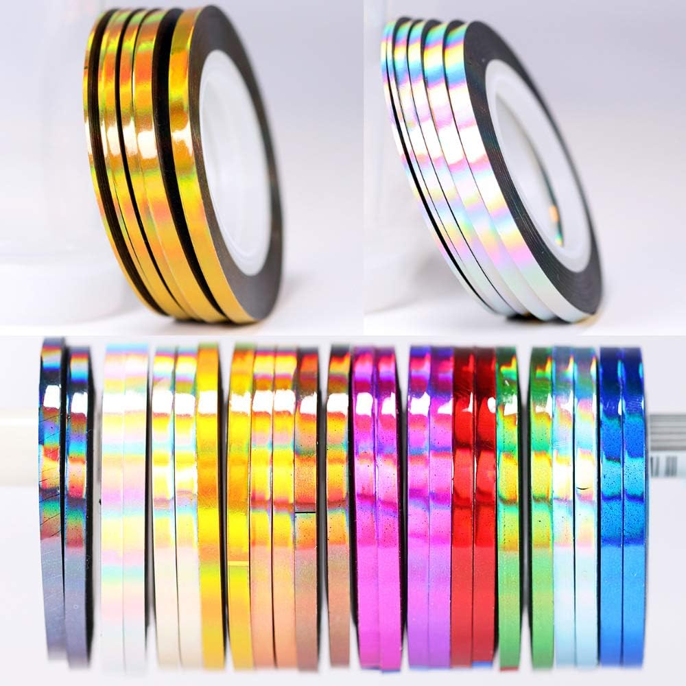 36 Pcs 1Mm 2Mm 3Mm Popular Nail Striping Tape Line for Nails Decorations Diy Nail Art Self-Adhesive Decal Tools image number 1