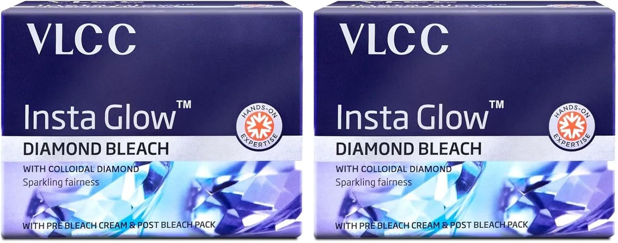 VLCC Insta Glow Diamond Bleach 60 G image number 2
