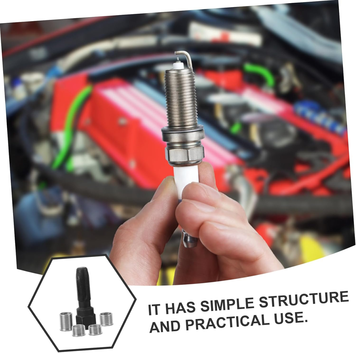 SEWOART 1Set Car Thread Repair Kit Spark Plug Thread Tools High Construction for Easy Operation and Wide Compatibility Automotive Engine Repair image number 4