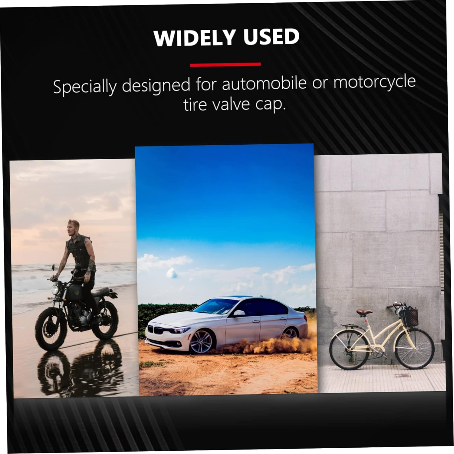 ULTECHNOVO 12Pcs Car Nozzle Caps Stainless Steel Tire Dust Covers Car Air Nozzle Caps for Tire Valve for Automotive Tyres Wheels