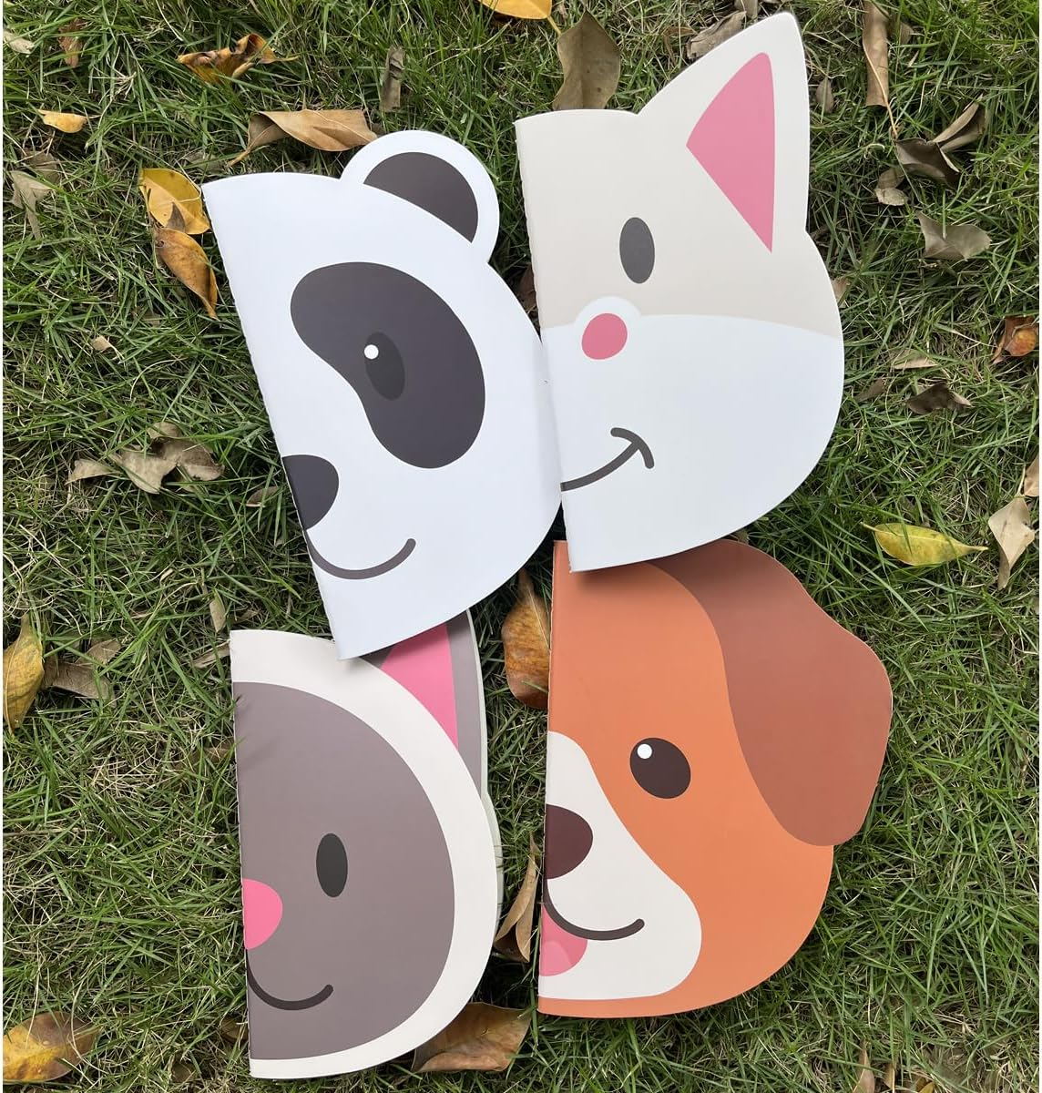 SIIXU Cute Animal Shaped Notebooks, 4 Pack A5 Lined Journal, Unique Aesthetic Design for School & Work Supplies image number 2