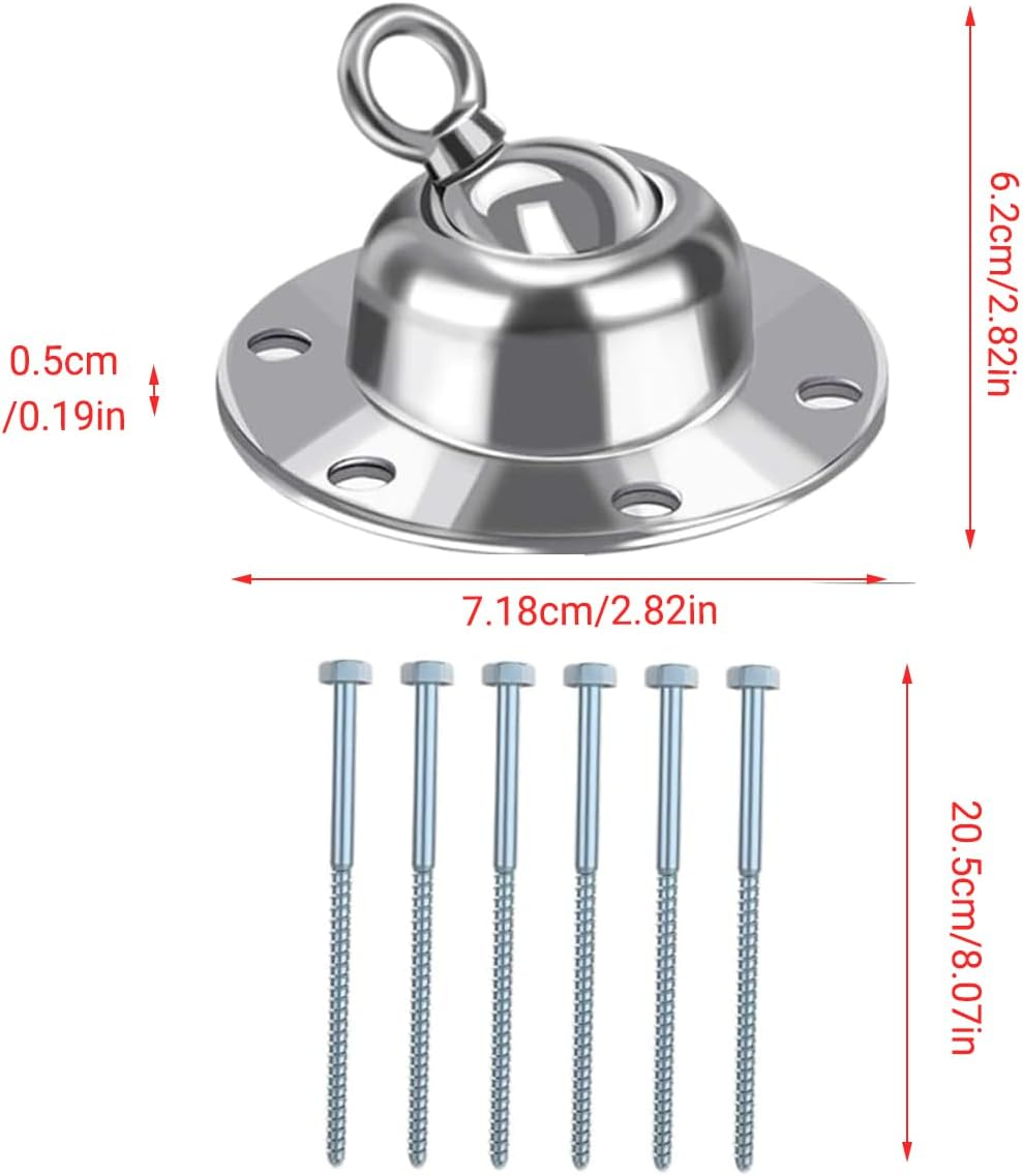 AIMALL Heavy Duty 360&deg; Rotating Dog Anchor Stake, 2.82 Inch Diameter, Rustproof Iron Pet Leash for Garden/Camping, Dog User Outdoor Safety Stake image number 2