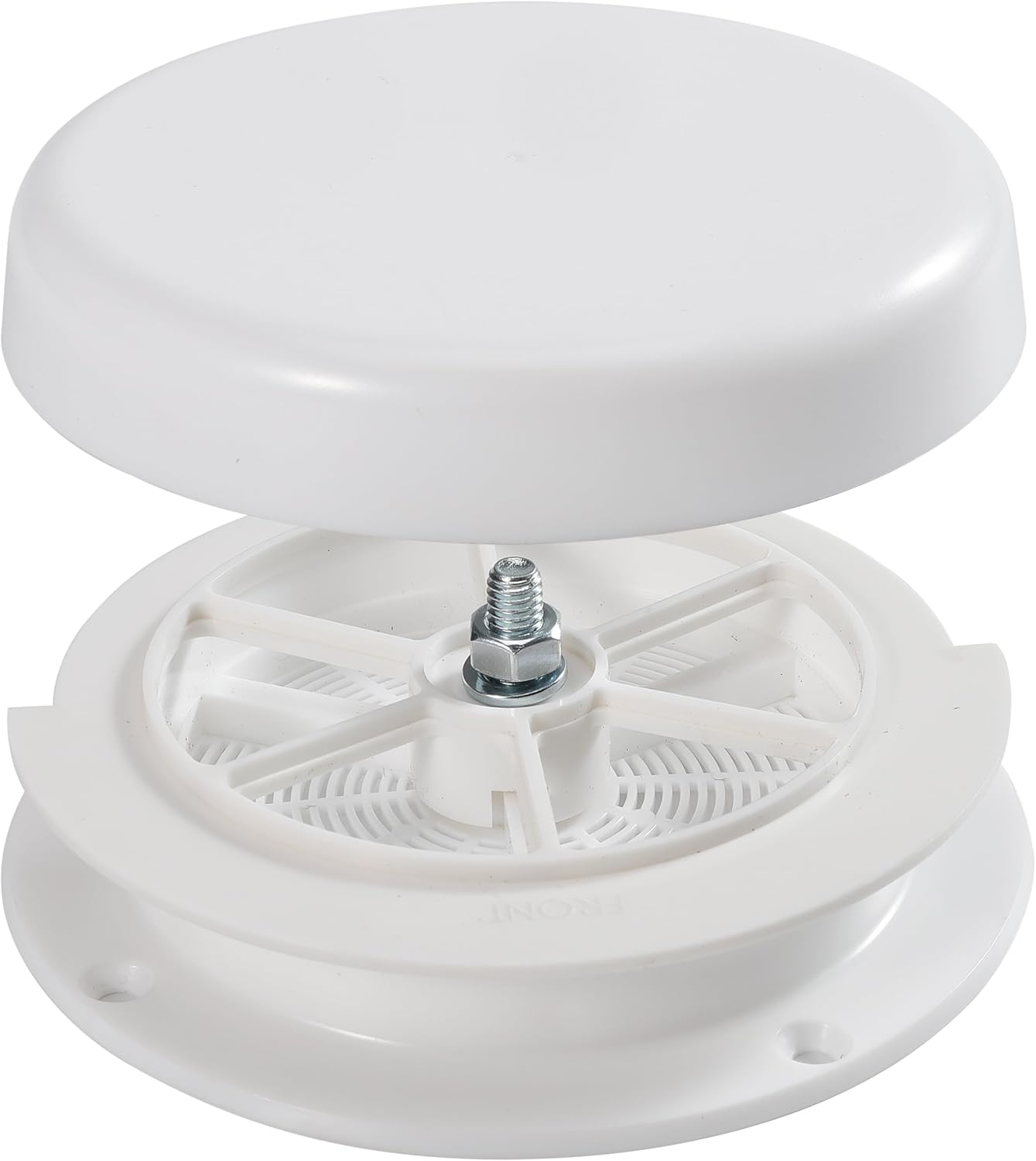 1 Pcs RV Roof Mushroom Vent Plumbing Vents with 1 Pcs Water Cover Guard Cap for Trailers Motor Homes Campers, White image number 6