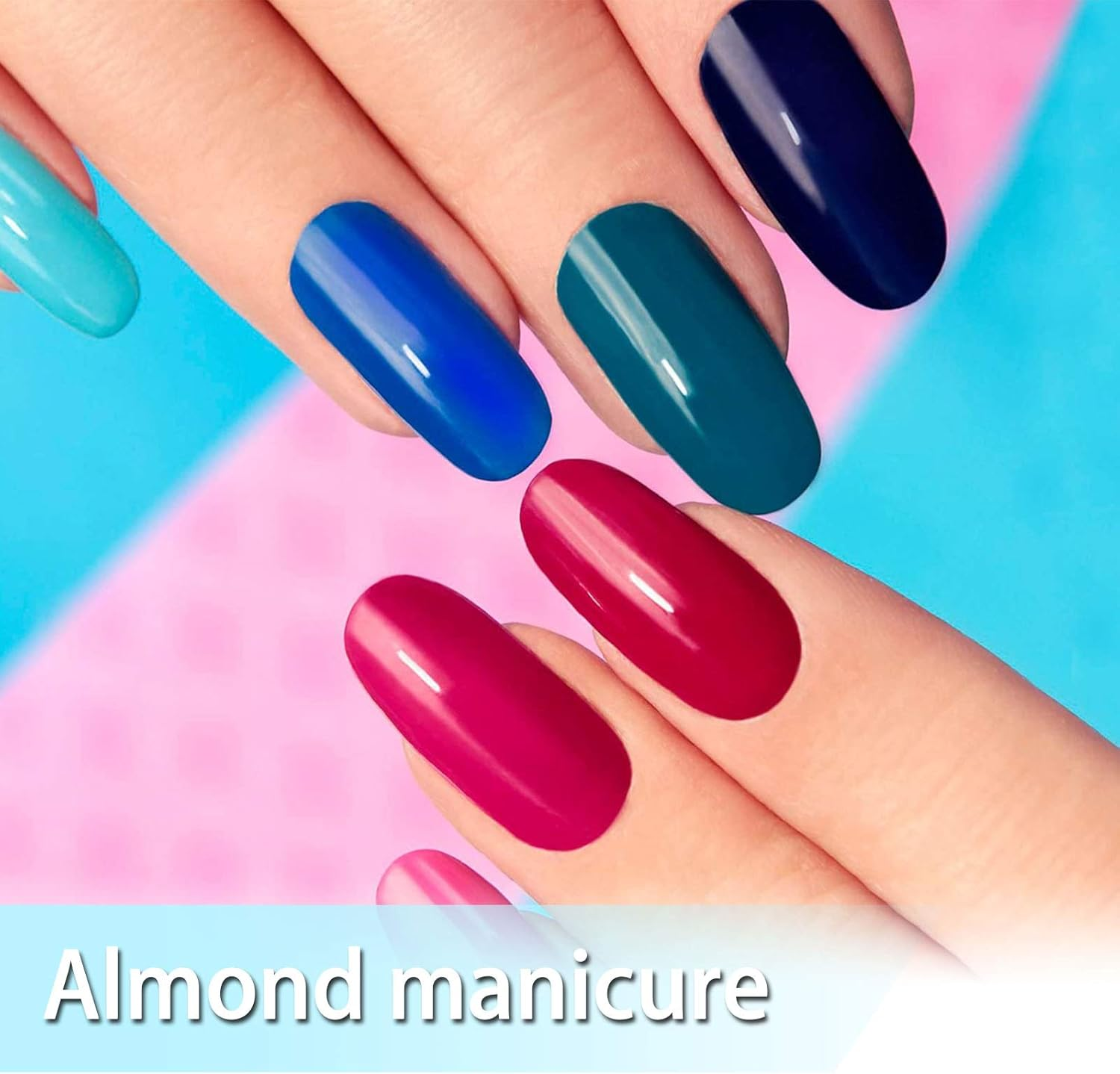 500Pcs False Nail Tips Natural Almond Acrylic Full Cover Fake Nails with Flat Brush Pen Cuticle Pusher DIY Nail Manicure Tool image number 2