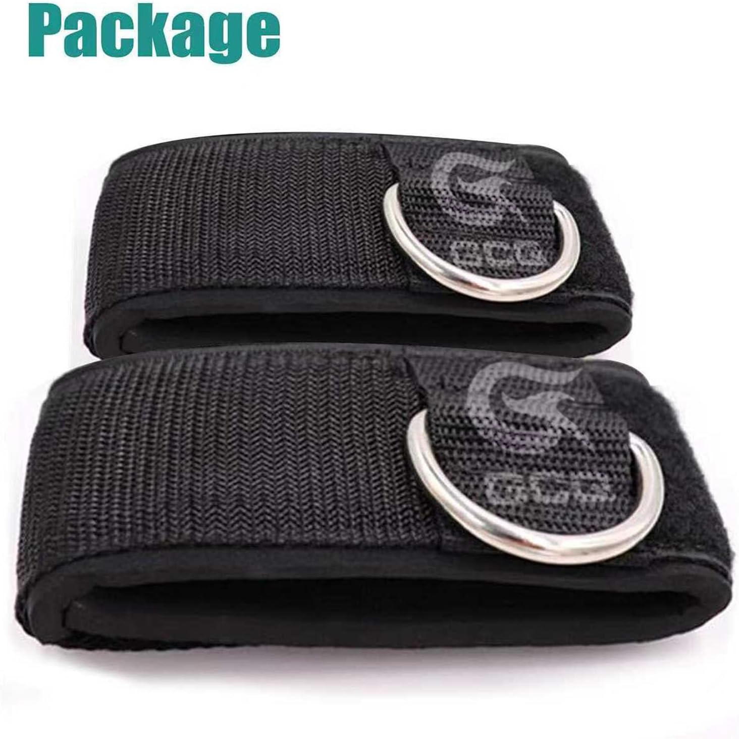 2 Packs Fitness Ankle Straps Ankle Workout Strap Exercise Adjustable Neoprene Padded D Ring Exercises Belt Band for Gym Machines Cable Machines Leg Extensions, Abs and Glute Exercises image number 1