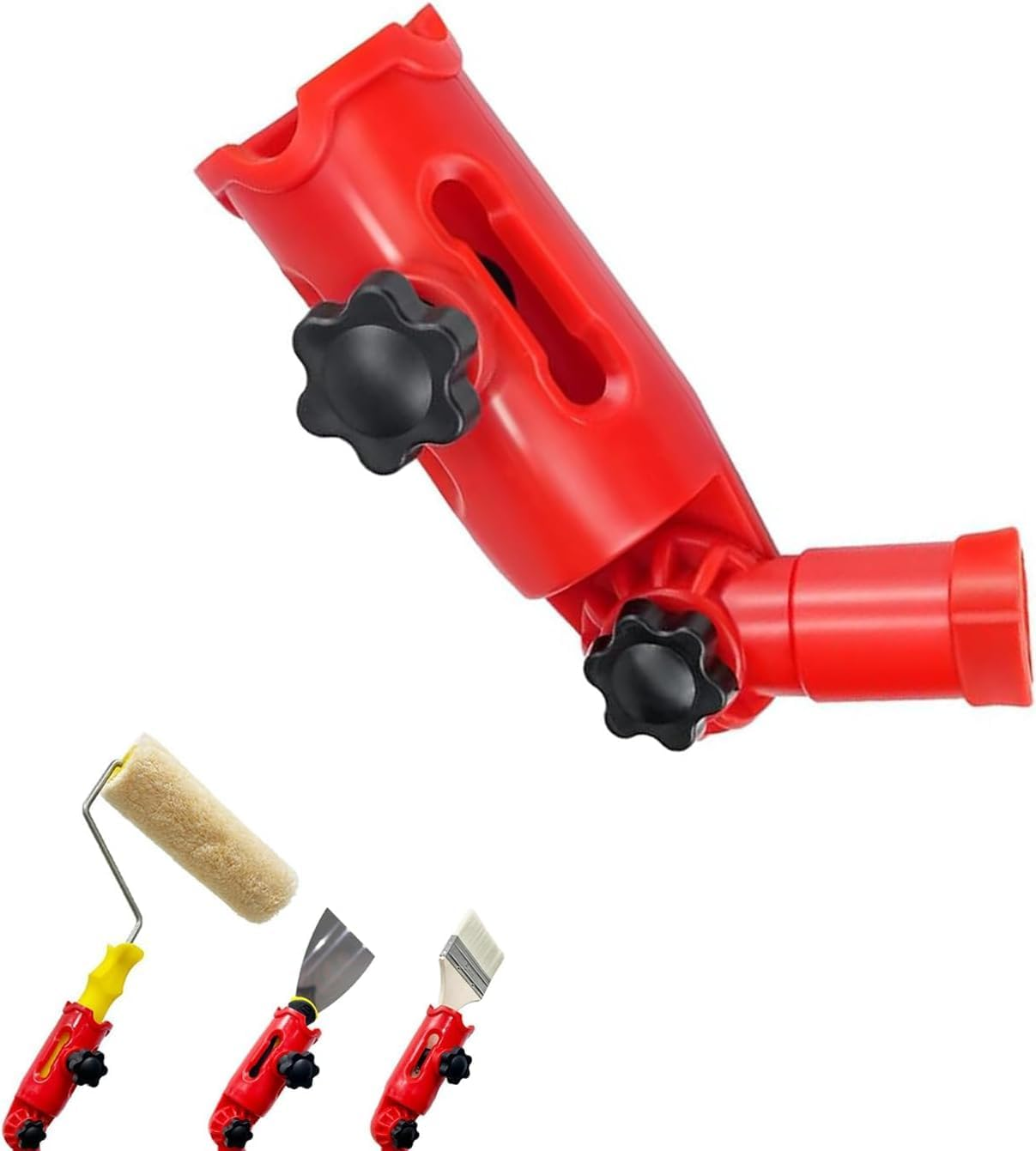 Multi-Angle Paint Brush Extender,Rotating Head Extension Pole Attachments for High Ceilings,Corners, Edges and Corner Painting Tool image number 2