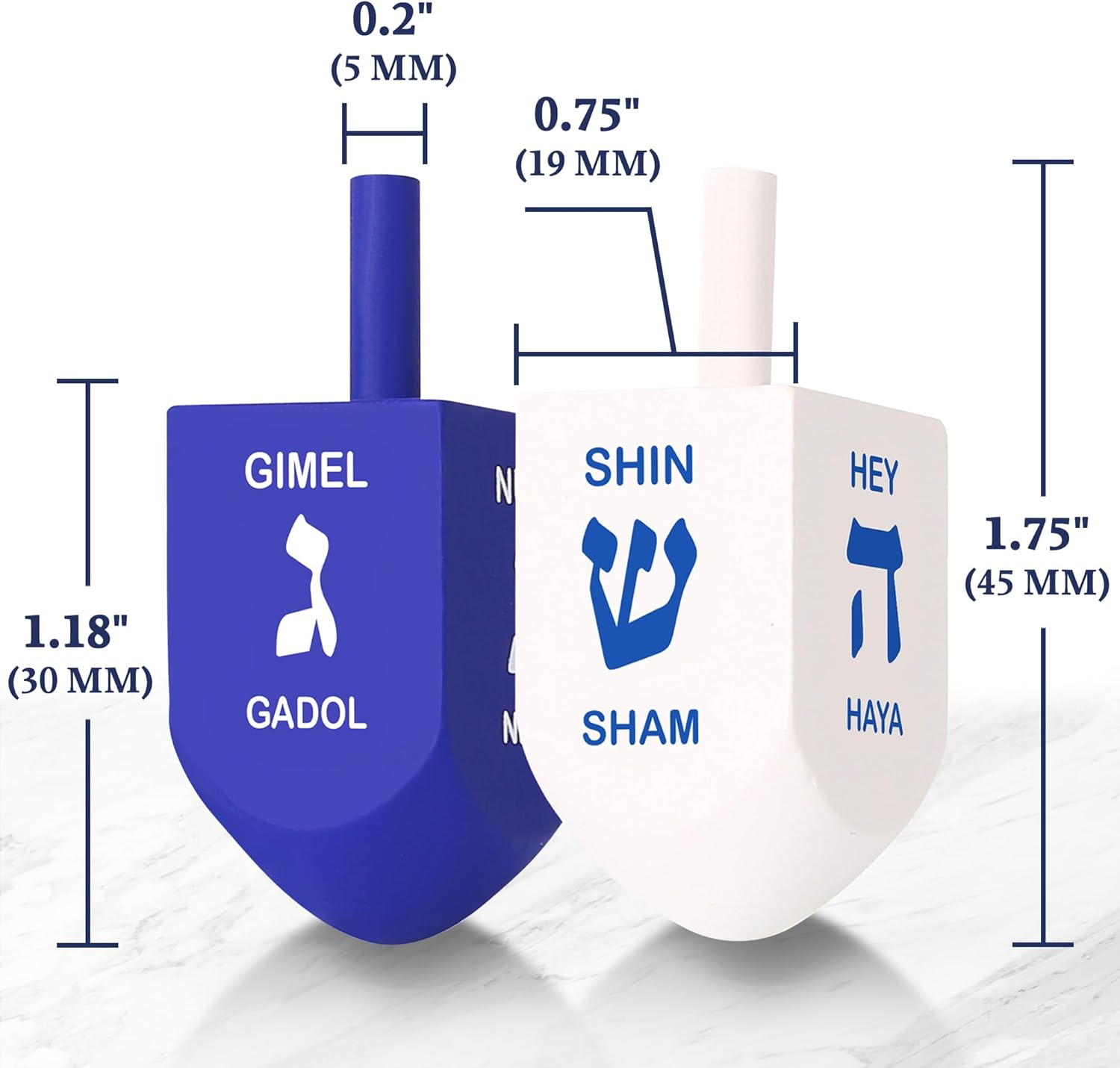 Value Complete Menorah Kit - Traditional Grace Hanukkah Candle Menorah with 44 Chanukah Candles, 4 Dreidels. Chanukkah Handbook Guide a Sack of Chocolate Gelt (Satin Gold) image number 1