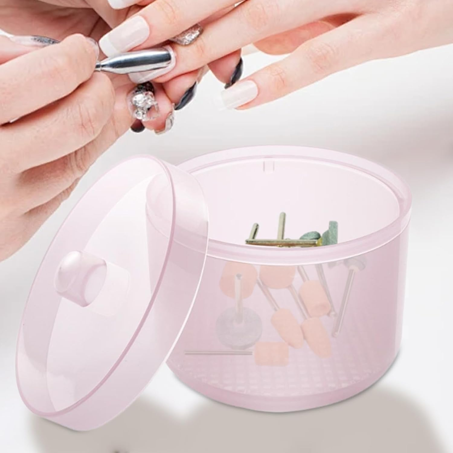 Nail Tool Sterilizer | Cleaning Container for Manicure,High Temperature Resistant Nail Tool Cleaning Box for Manicure, Pedicure, Home, Travel image number 4