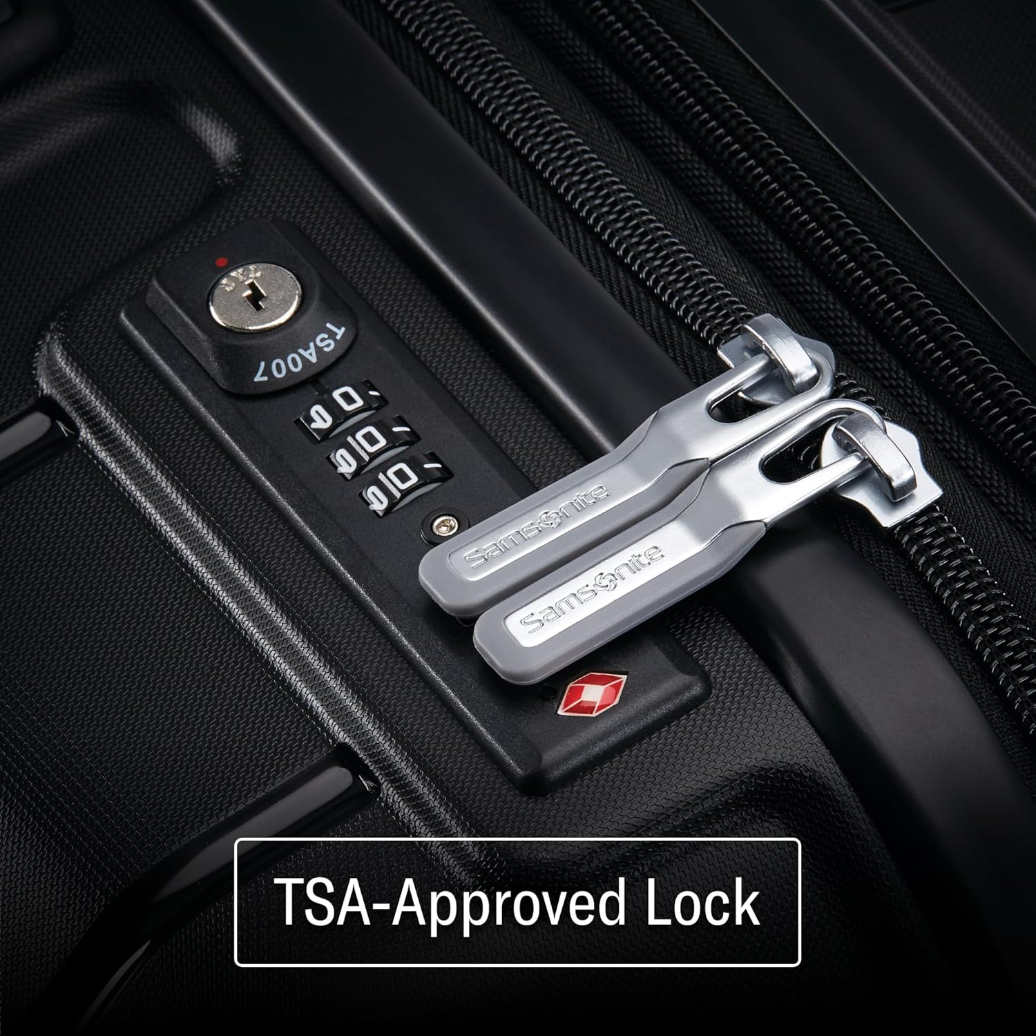 Samsonite Freeform Hardside Expandable with Double Spinner Wheels, Navy, Checked-Medium 24-Inch, Freeform Hardside Expandable with Double Spinner Wheels image number 7