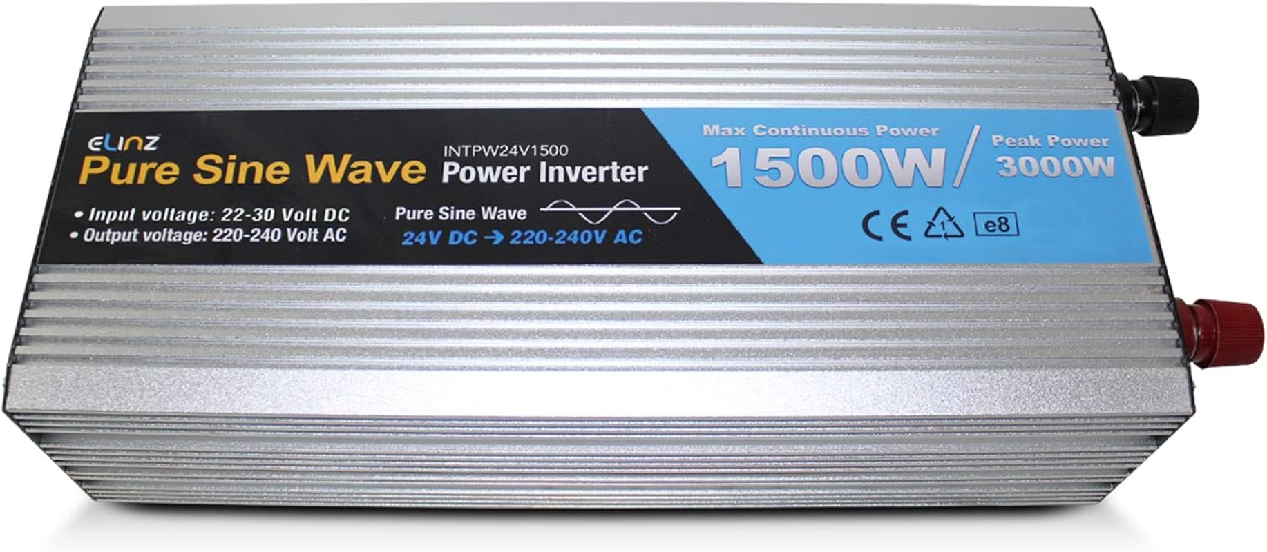 Elinz Pure Sine Wave Power Inverter 1500W/3000W 24V - 240V AUS Plug Truck Car Caravan 24V 18 Months