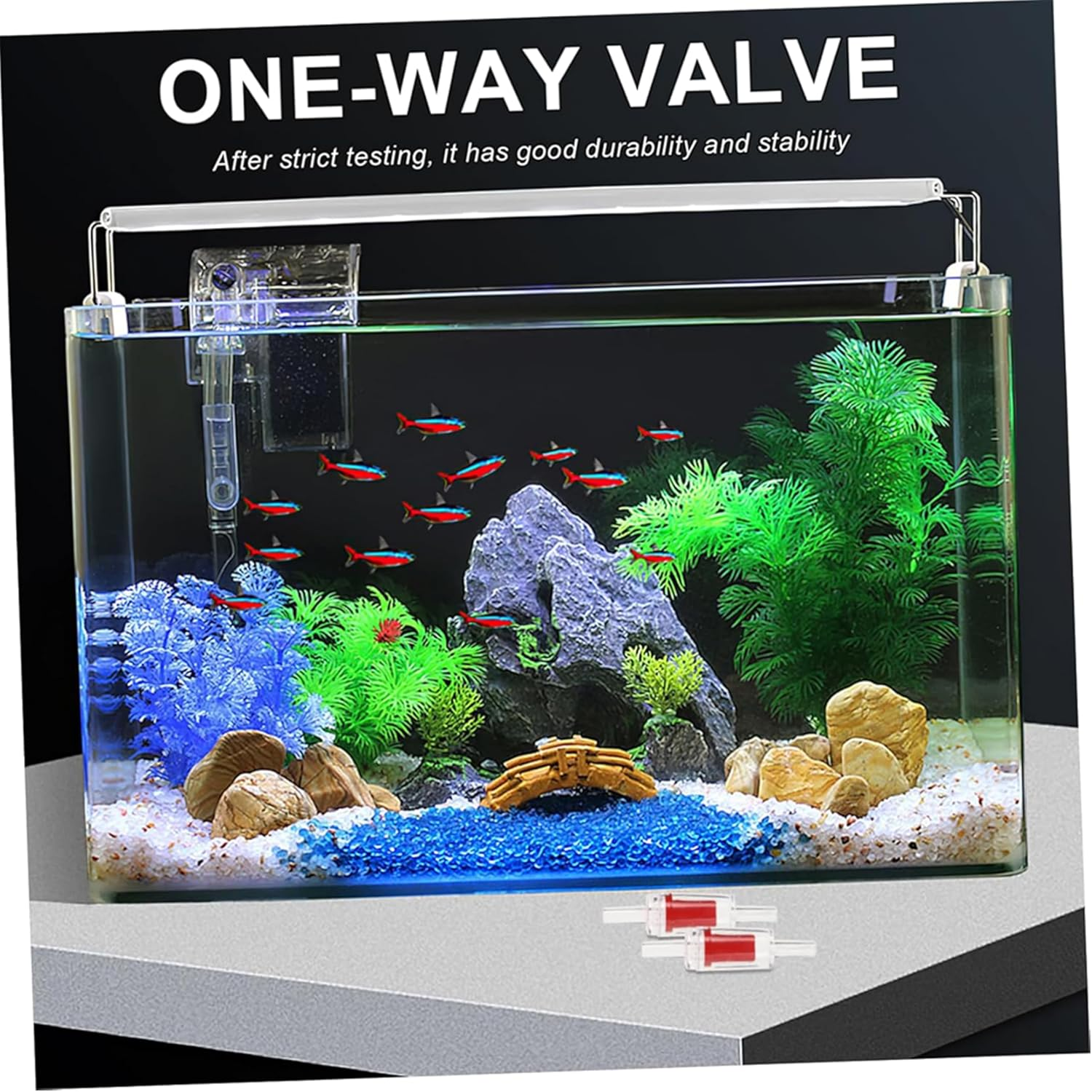 12Pcs Aquarium Air Pump Accessories,4Mm Aquarium Pump Protectors Fish Tank Accessories for Air Pump Line,Air Control Valve for 3/16" Aquarium Tubing (6 Check Valves+6 Control Valve) image number 2