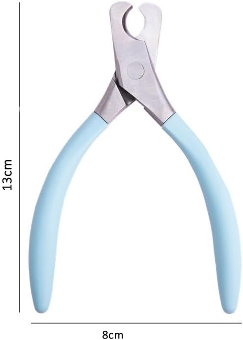 Blue Handle Nickel Iron Single Section round Concave Pliers, 1Pc round Concave Pliers Wire Looping Plier, Professional Stainless Dog Nail Clippers,Pet Grooming Tool for Precise Cutting image number 3