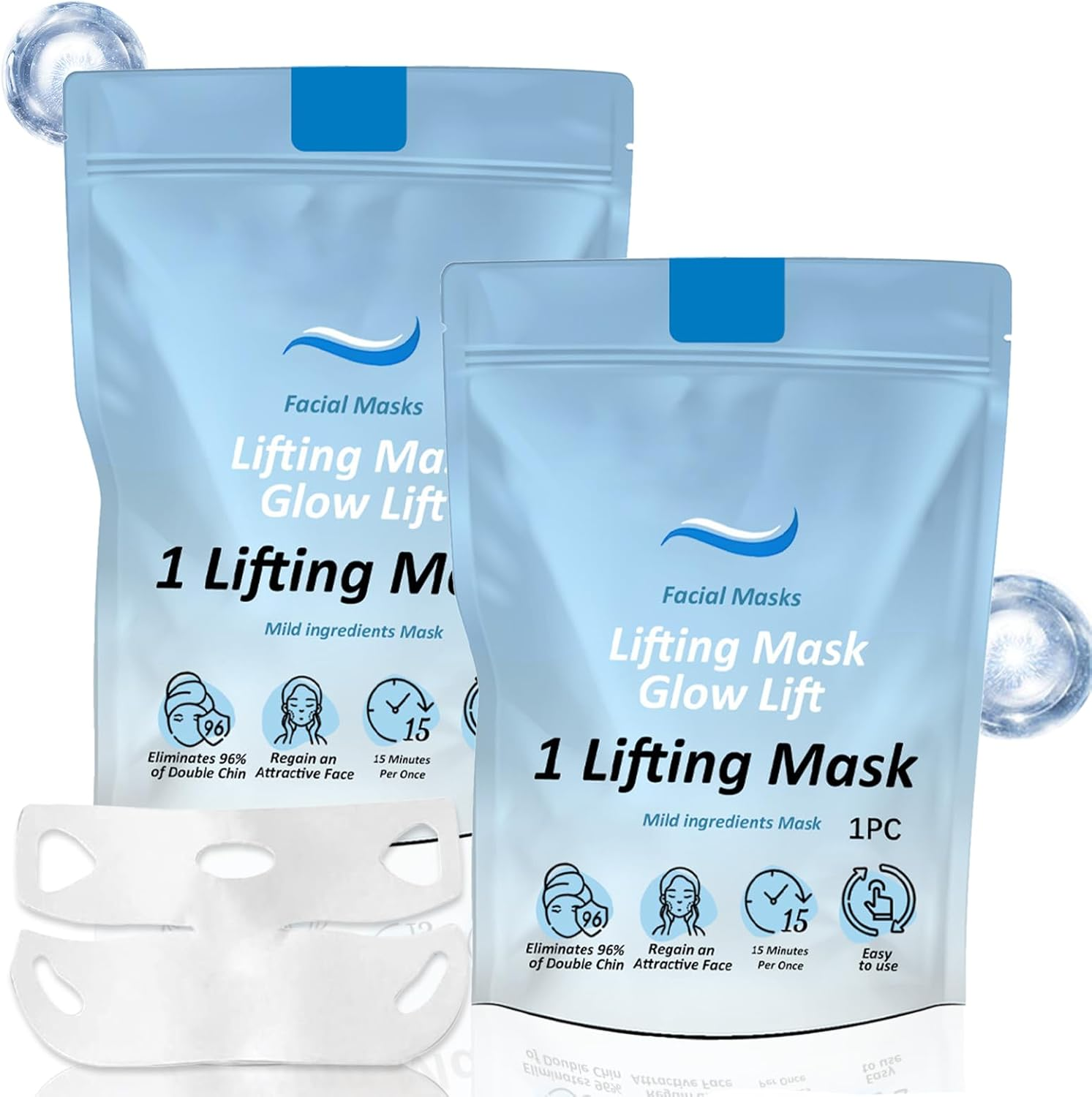 Chinology Double Chin Lifting Mask,Chinology Firming Chin Lift Mask, V-Line Face Lifting,Hydrating & Nourishing Treatment for All Skin Types(2 Pcs) image number 1