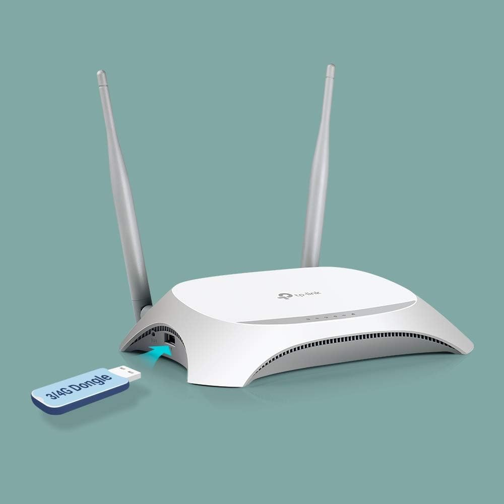 Tp-Link 3G/4G Wireless N Router, USB Modem Router, 3G/4G & WAN Connection, up to 300 Mbps, Connects up to 32 Devices, APP Control, Quick Security Setup Button, Easy Setup & Management (TL-MR3420)