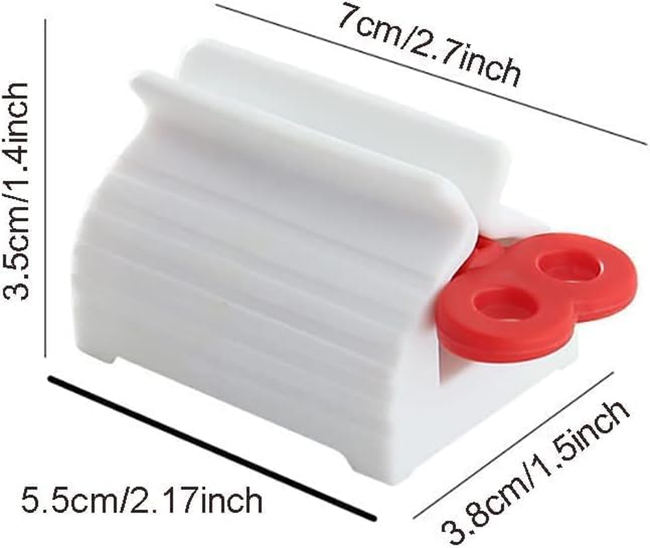 Rolling Tube Toothpaste Squeezer Toothpaste Seat Holder Stand Rotate Toothpaste Dispenser, 4Pcs Toothpaste Tube Squeezer with Rolling Toothpaste Squeezers Holder Holder Rotate Toothpaste Dispenser