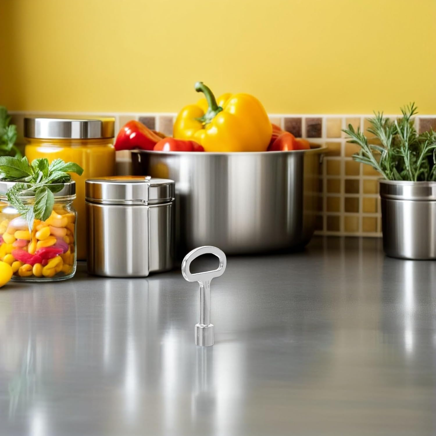 7-Inch Zinc Alloy Gas Valve Key for 1/4 5/16 Gas Valves Multi-Functional Wrench Suitable for Radiators and Electrical Panels image number 2