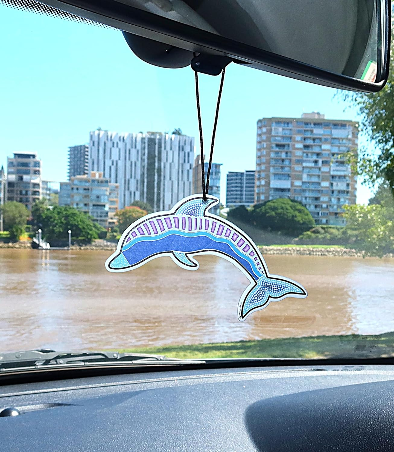 Dreamtime Air Dolphin Car Air Fresheners &ndash; Grapefruit Scent, Pack of 3 | Cute Hanging Design for Car, Office or Home | Long-Lasting Essential Oil Fragrance