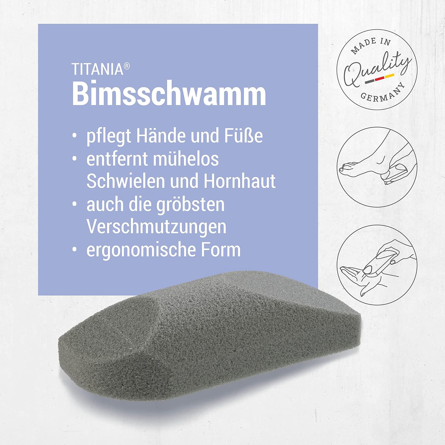 Titania Pumice Sponge, Ergonomic Shape, image number 4