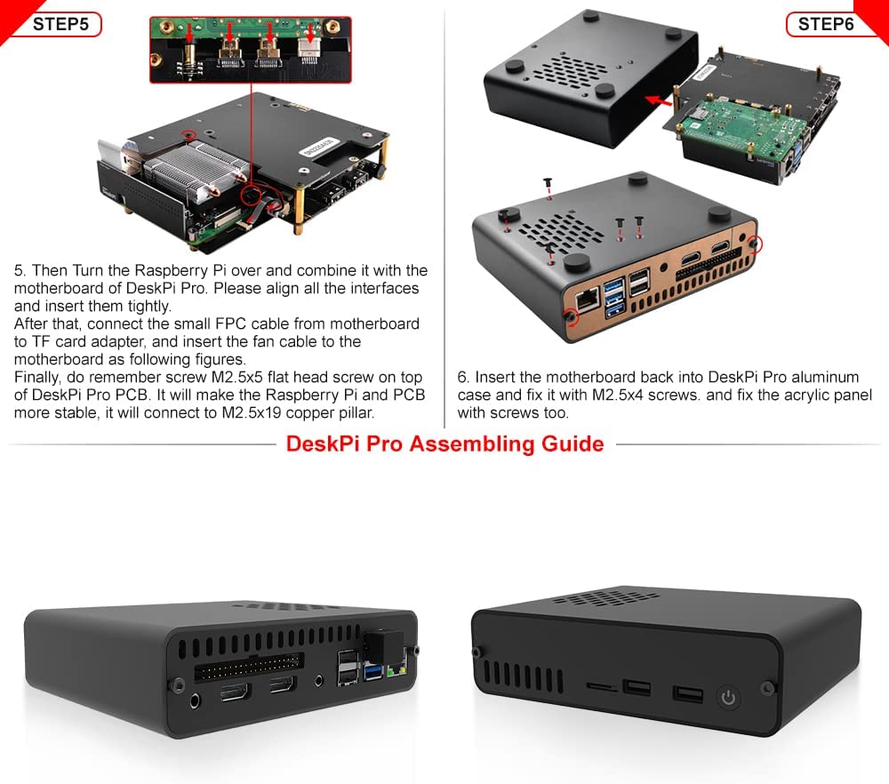 Geeekpi Deskpi Pro V2 2.5'' SATA HDD/SSD NAS Storage Kit, Set-Top Box for Raspberry Pi with ICE Tower Cooler & Power Supply for Raspberry Pi 4 Model B (NOT Include Raspberry Pi Board) image number 1