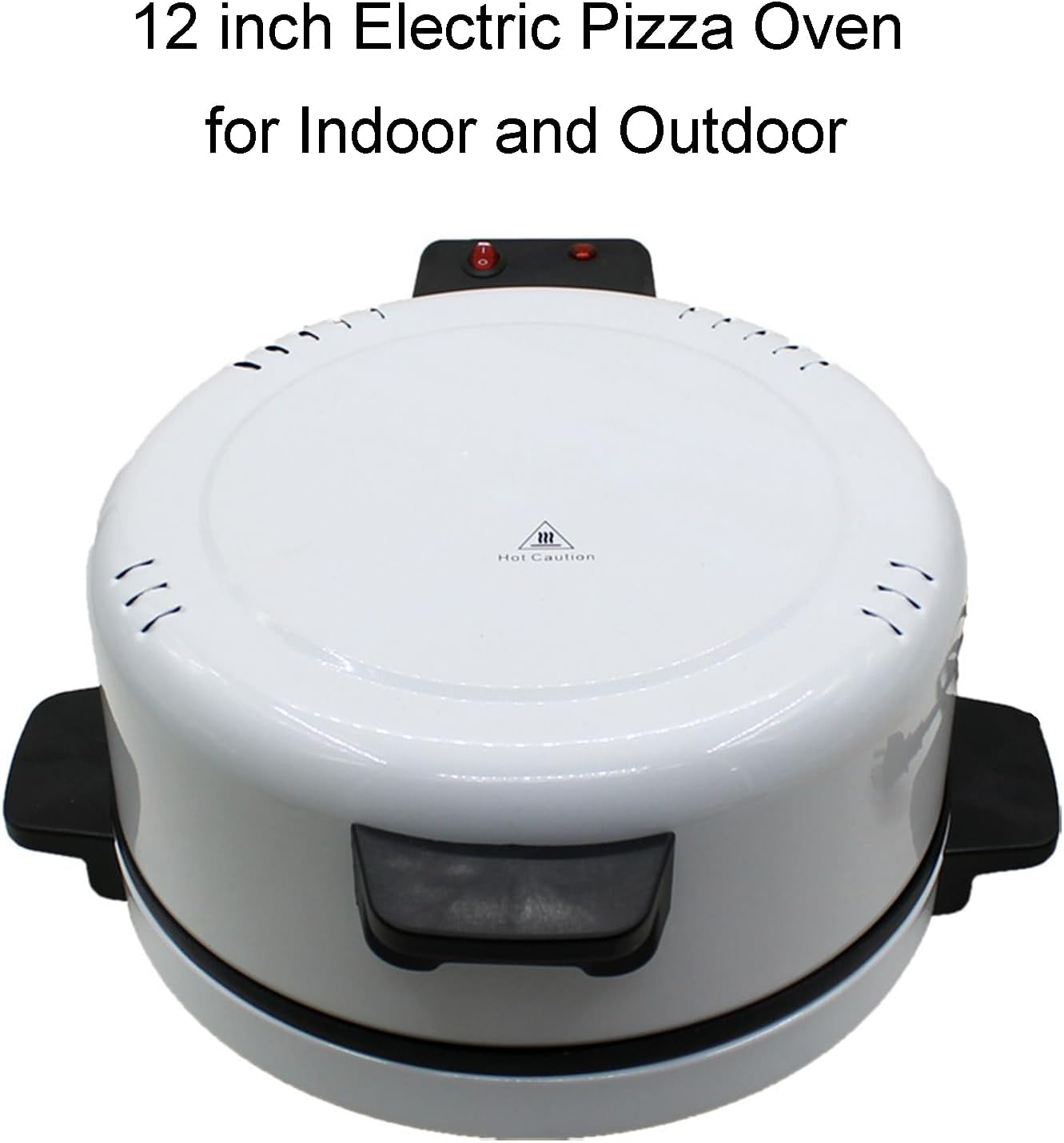 Electric Pizza Maker Countertop Pizza Oven 12 Inch Arabic Bread Maker Machine for Home, 2000W Portable Hot Stone Pizza Cooker Non-Stick Heating Plate Fit for Steak, Pancake, Nachos, Fajitas, Omelettes