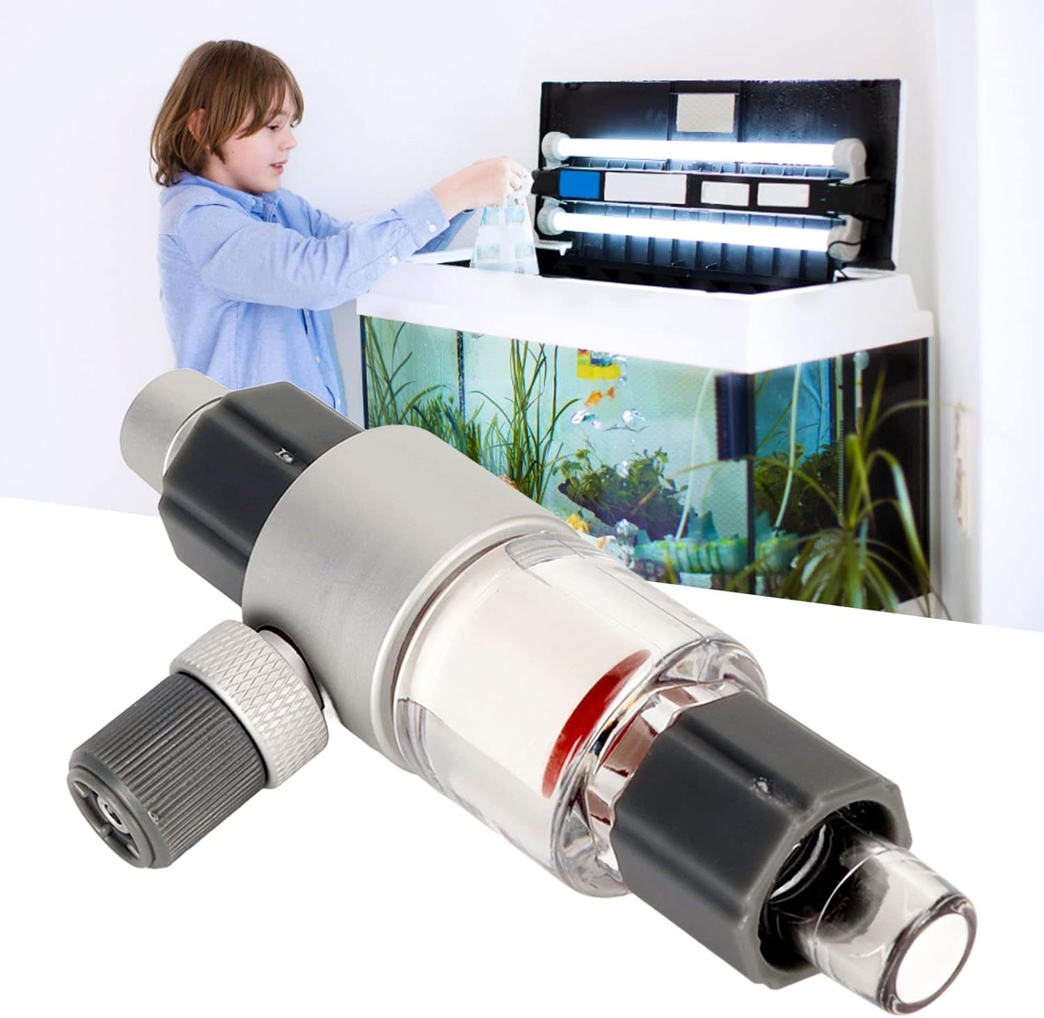 CO2 Atomizer, Easy Installation Small Pressure Force CO2 Diffuser Nuts Lock System Plastic for Aquarium (M1)