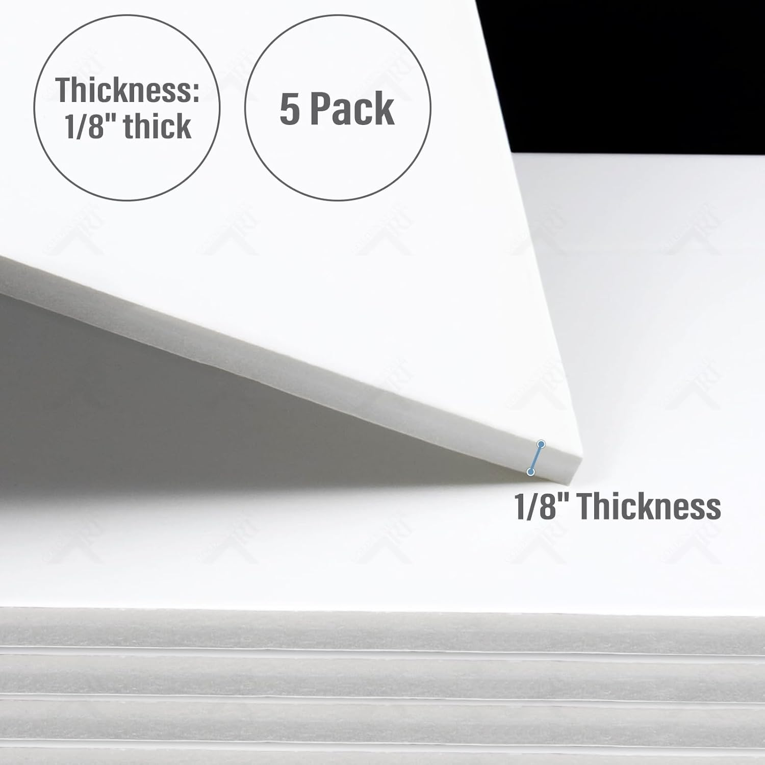 Golden State Art, Acid Free 5 Pack 5X7 White Foam Boards Foam Core Poster Board, 1/8'' Thick Polystyrene Foam Sheet for Projects, Mounting, Crafts, Art and Presentations image number 4