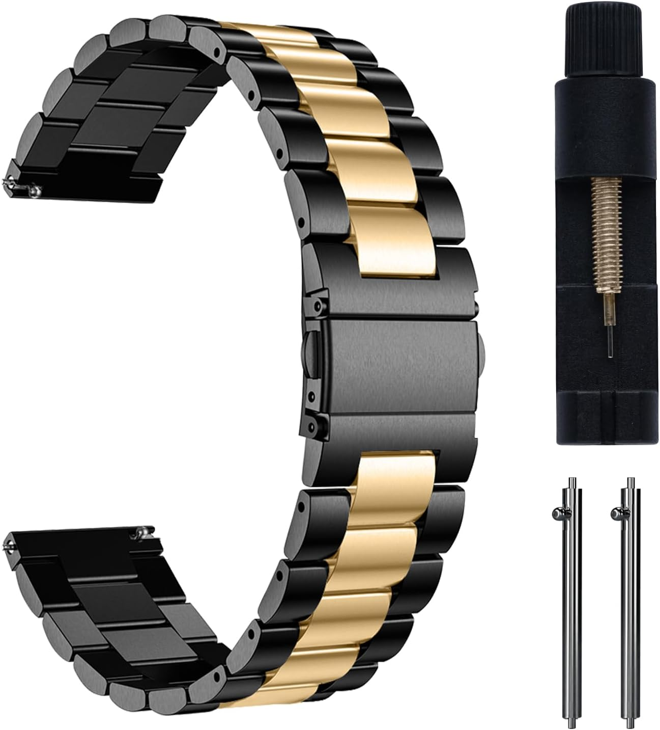 Maeiol 22 Mm Metal Bracelet for Amazfit Helio Strap/Amazfit Balance 2/Balance/Bip 6/Bip 5/5 Unity/Cheetah Pro/Gtr 4/GTR 3 Pro, Stainless Steel Business Bracelets for Men Women