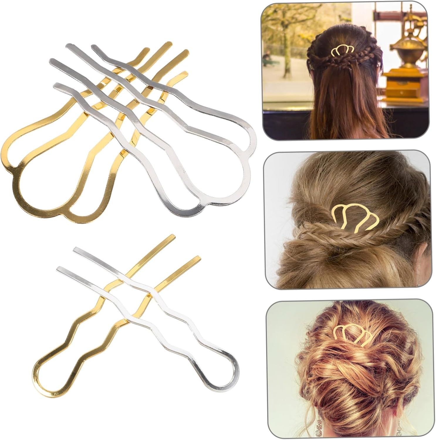 Gogogmee 4Pcs Wedding Hair Comb French Side Hairpin Hair Accessories for Women Bridal image number 6