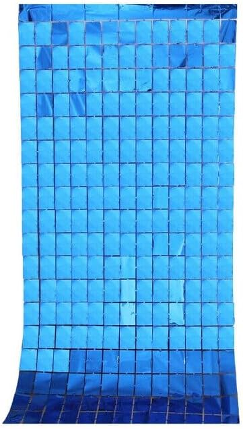 AIMALL Rectangle Tinsel Curtain Shimmer Wall Backdrop 2M Length Party Decoration Sequin，Elegant Rectangle Tinsel Curtain, Perfect for Decorations