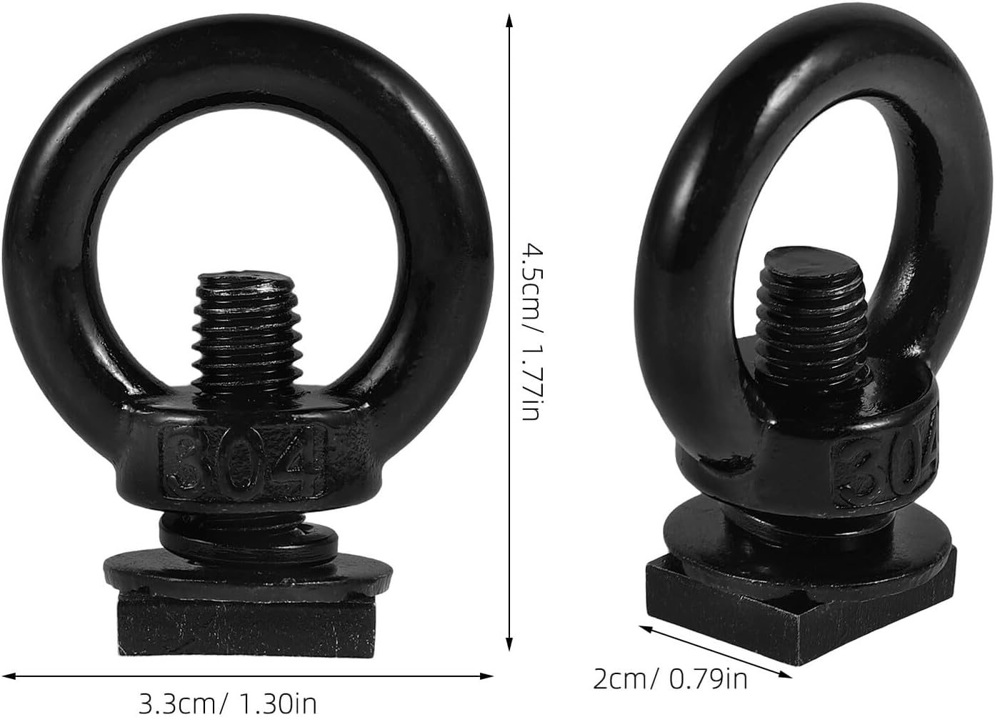 Roof Rack T Slot Accessories M8 Black T-Shaped Tie down Anchor Bolt for Kayak Track Mount Cargo Carrier Tie down Hook Compatible Vehicle Roof Racks image number 3