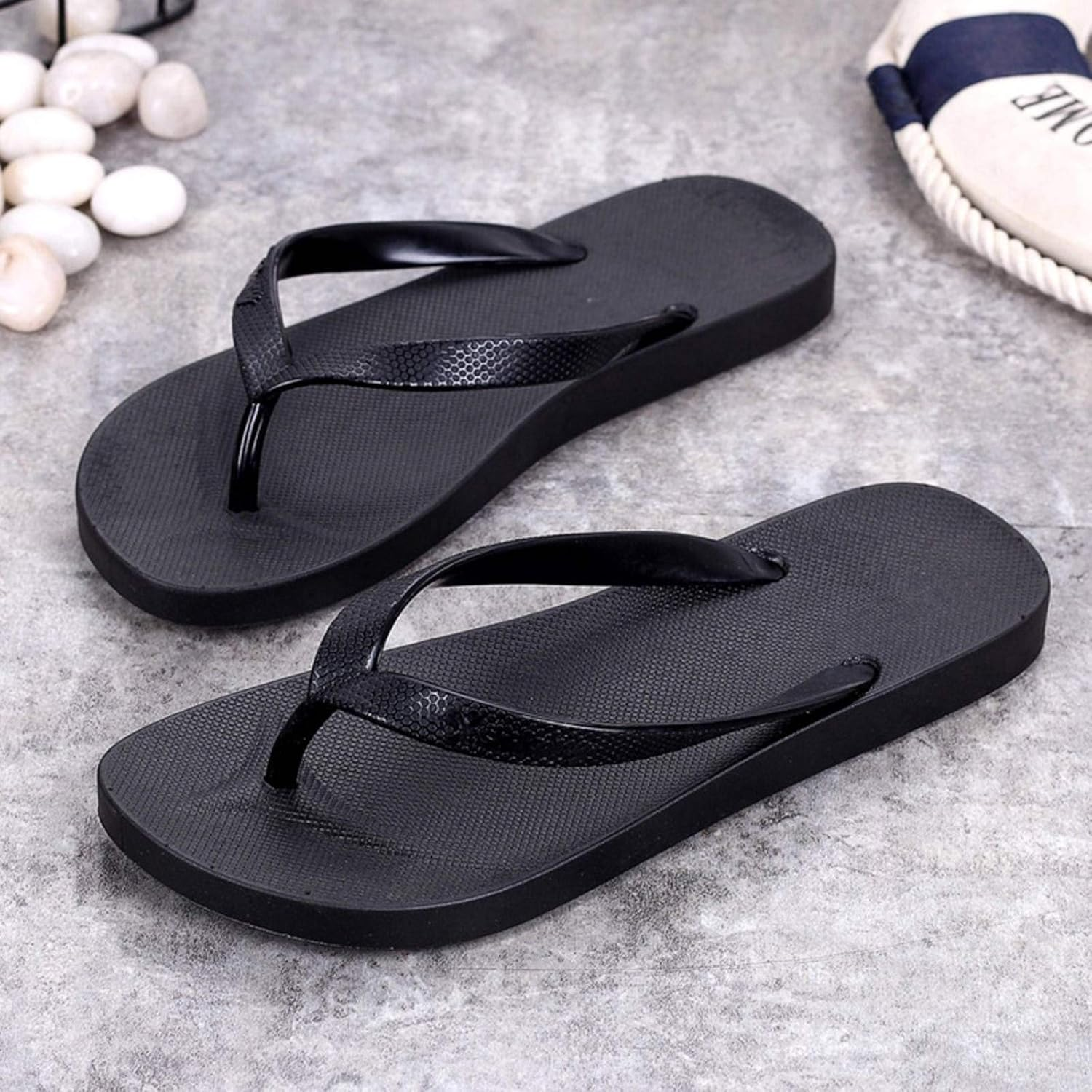 Flip-Flops Students Summer Fashion Non-Slip Korean Style Beach Shoes Lovers Flat Harajuku Style Flip Flops Men image number 2