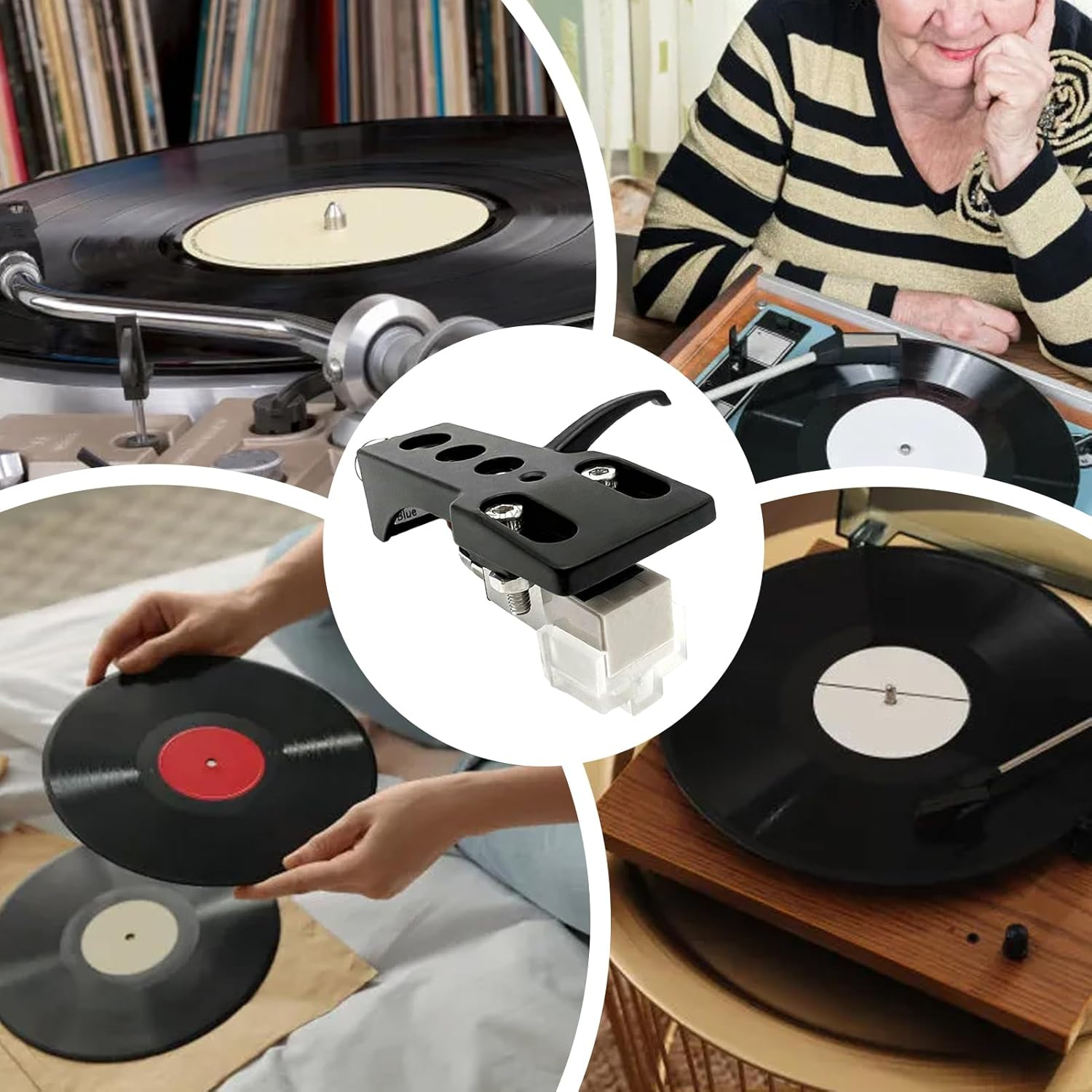 Turntable Cartridge - 3.1Cm Phono Cartridge, Conical, Adjustable Easy Mount Record Player Pickup Delivering Stable Tracking Balanced Output and High Fidelity Sound for Home Audio Systems image number 5