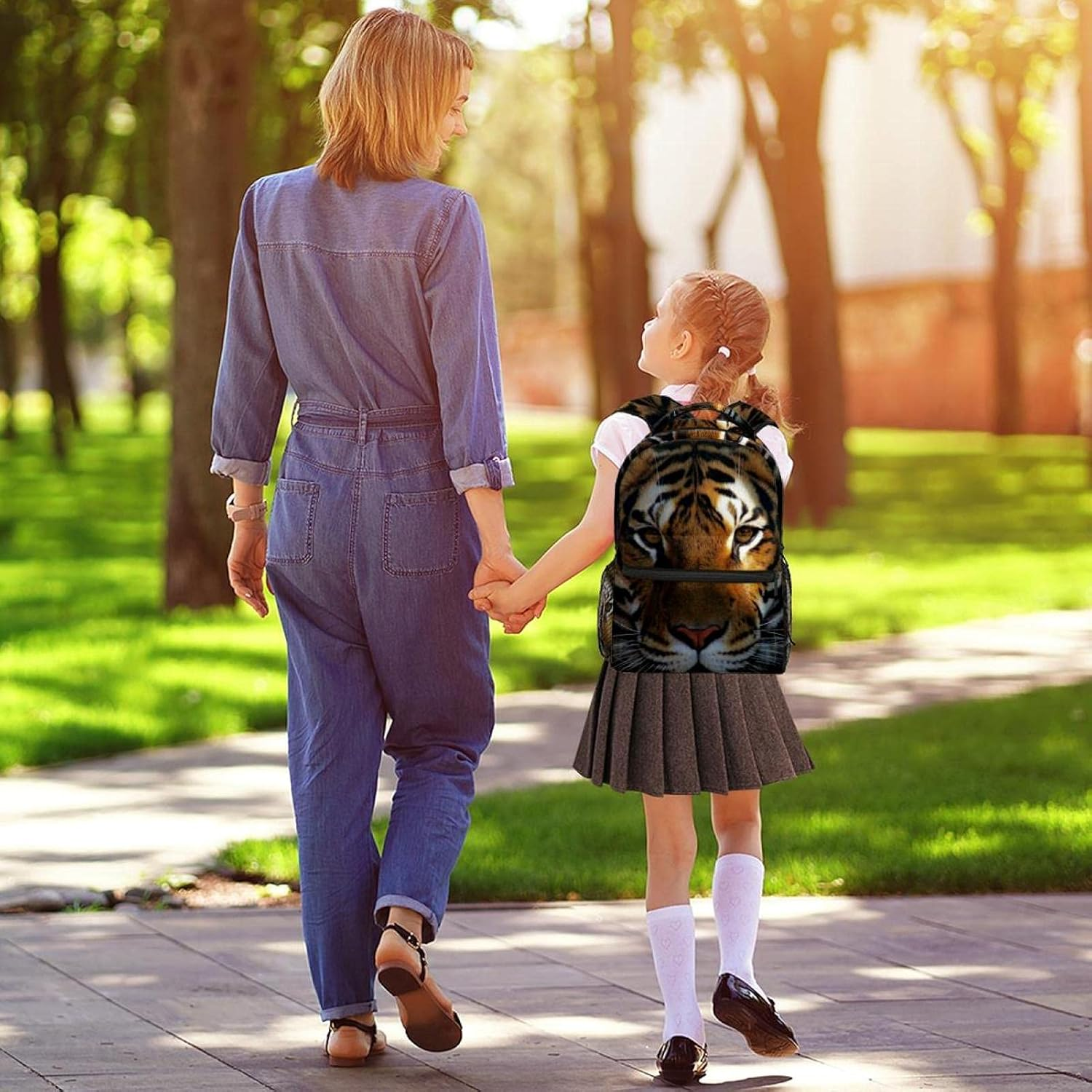 Animals Tiger Backpack Students Shoulder Bags Travel Bag College School Tote Backpacks image number 3