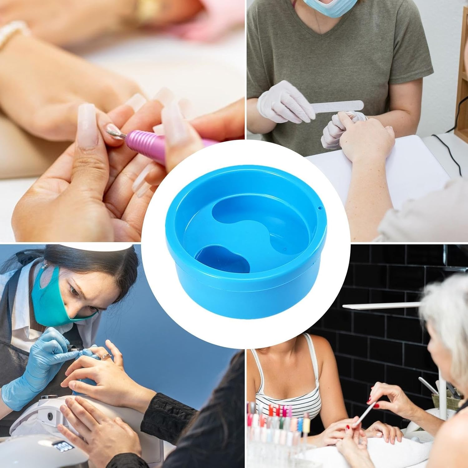 Nail Soak off Bowl - Manicure Soaking Bowl, Nail Salon Soak, Soaking Container for Manicure, Hand Wash Spa Tool, Manicure Hand for Women & Girls, Relaxing Care Accessory