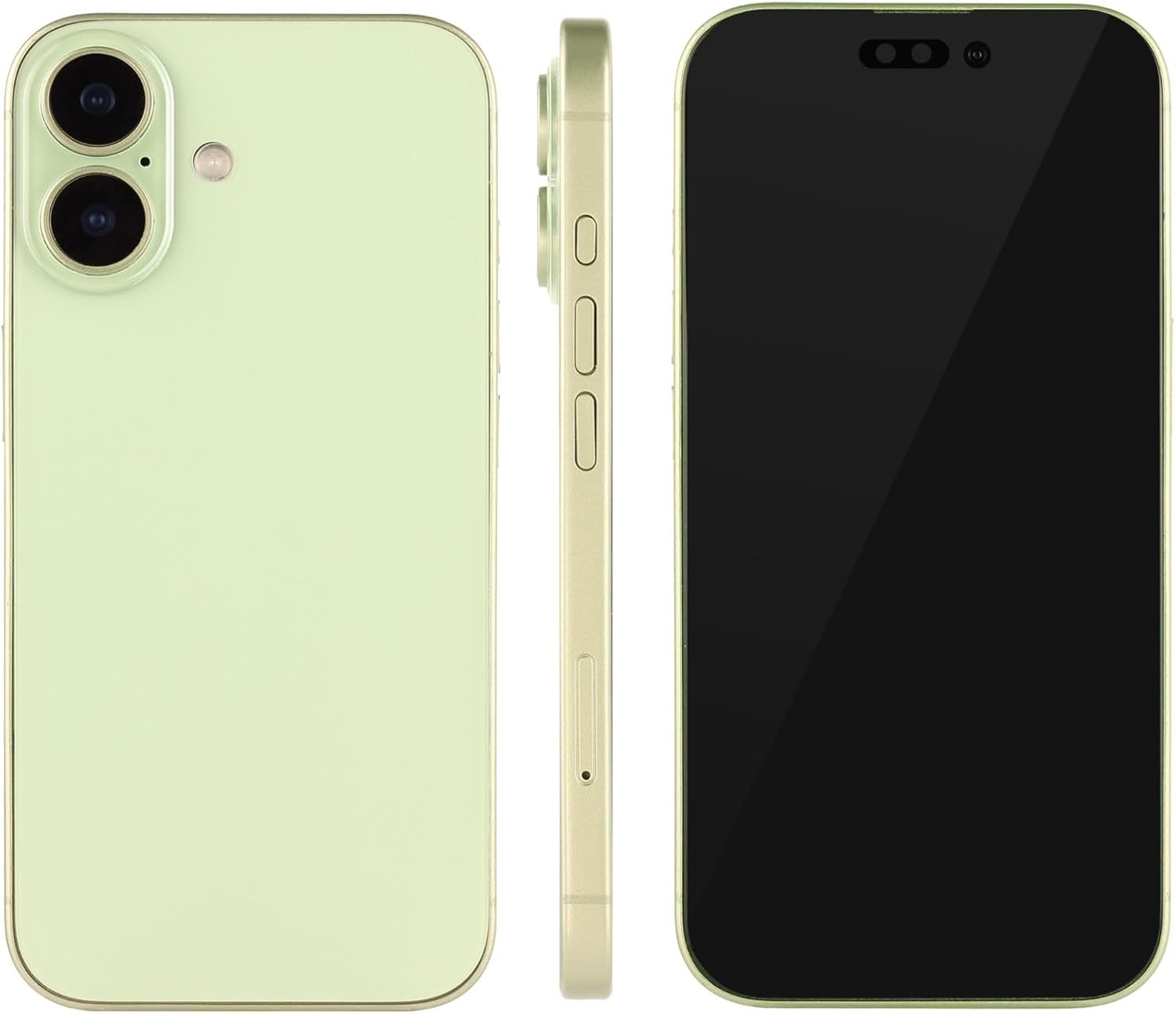 Mockupart MA193D Iphone 17 Sage Display Model (With Black Screen/Sim Slot) Mock up Smartphone Dummy Realistic Size Portable Model Perfect for Exhibitions, Store Displays, Photography, Japanese