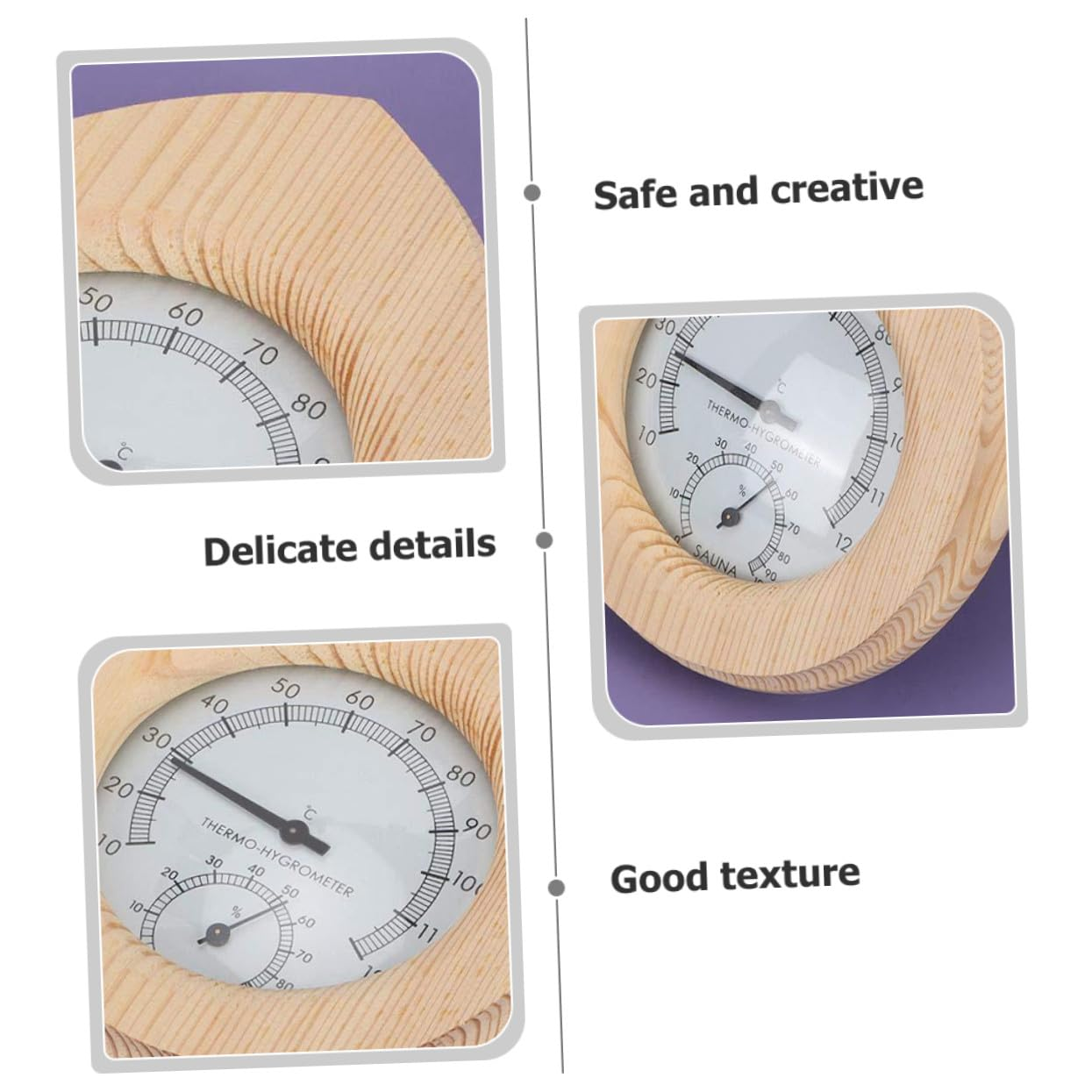 COHEALI Thermohygrometer for Sauna Digital Humidity and Temperature Gauge Indoor Hygrometer Thermometer for Home Kitchen