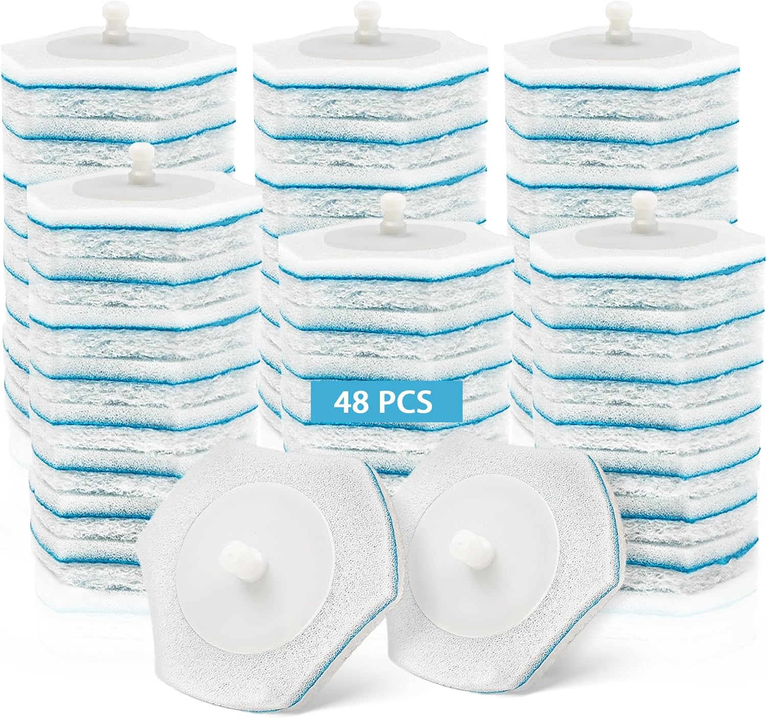 Disposable Toilet Brush and Cleaner Wand Set, Including 40 Refills, Features Wall-Mounted Long Handle and Compact Holder for Sink Bathtub Wash Basin Mop Pool image number 5