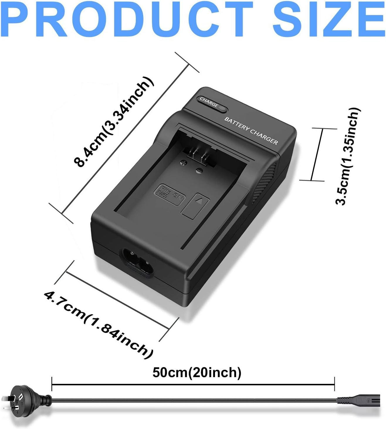 NP-FW50 Battery Charger Set Compatible with Sony Alpha A6500 A6400 A6300 A6000 A7, A7II, A7R, A7RII, A7S, A7SII, A7S2 NEX-3/5/7 Series Camera image number 6