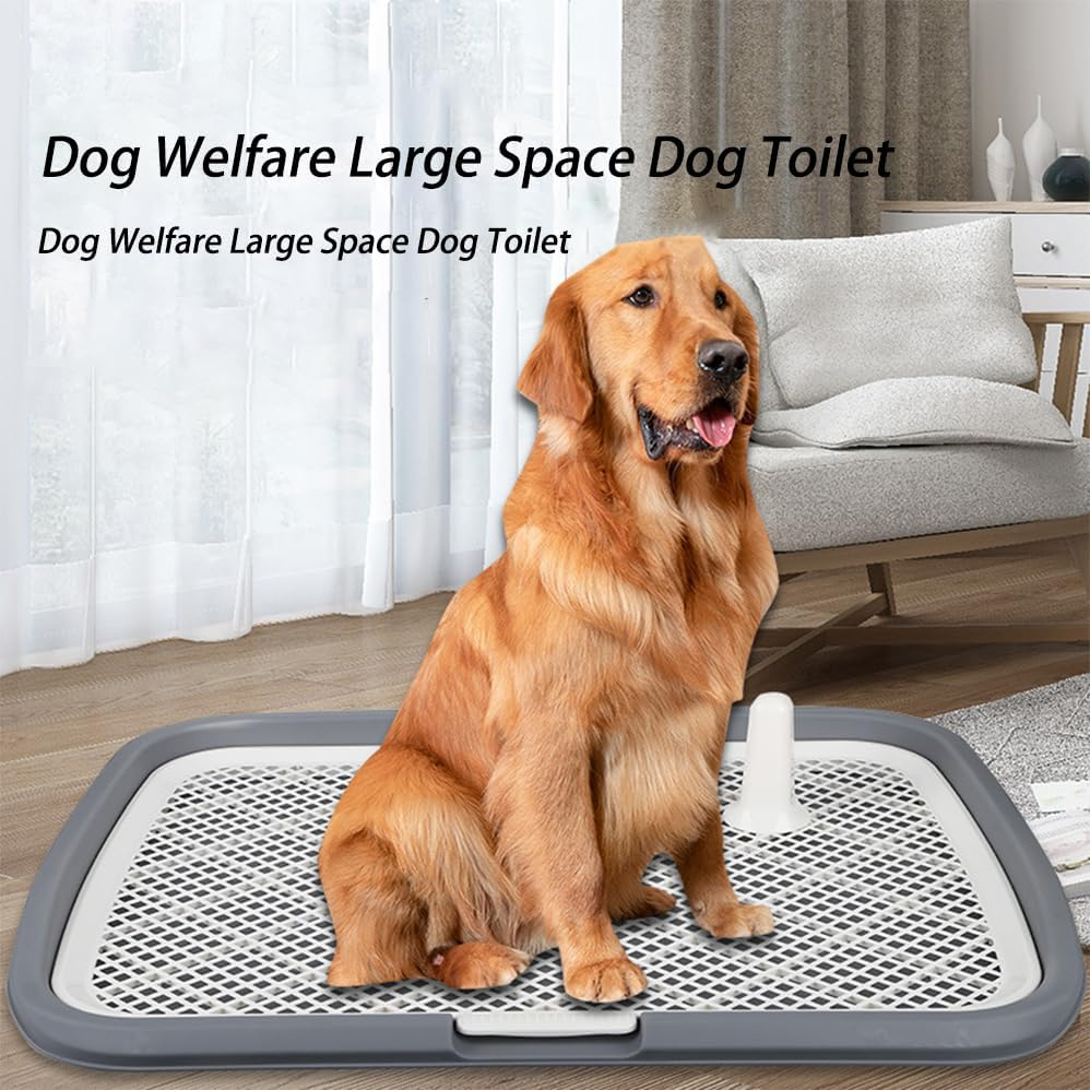 Puppy Dog Toilet,Dog Potty Tray Toilet,Pee Mesh Training Tray,Pet Training Toilet Pee Pad Holder for Dogs Doggy,Litter Tray, Low Entry,Open Top Box, Reusable for Indoor Outdoor,Yellow. image number 4